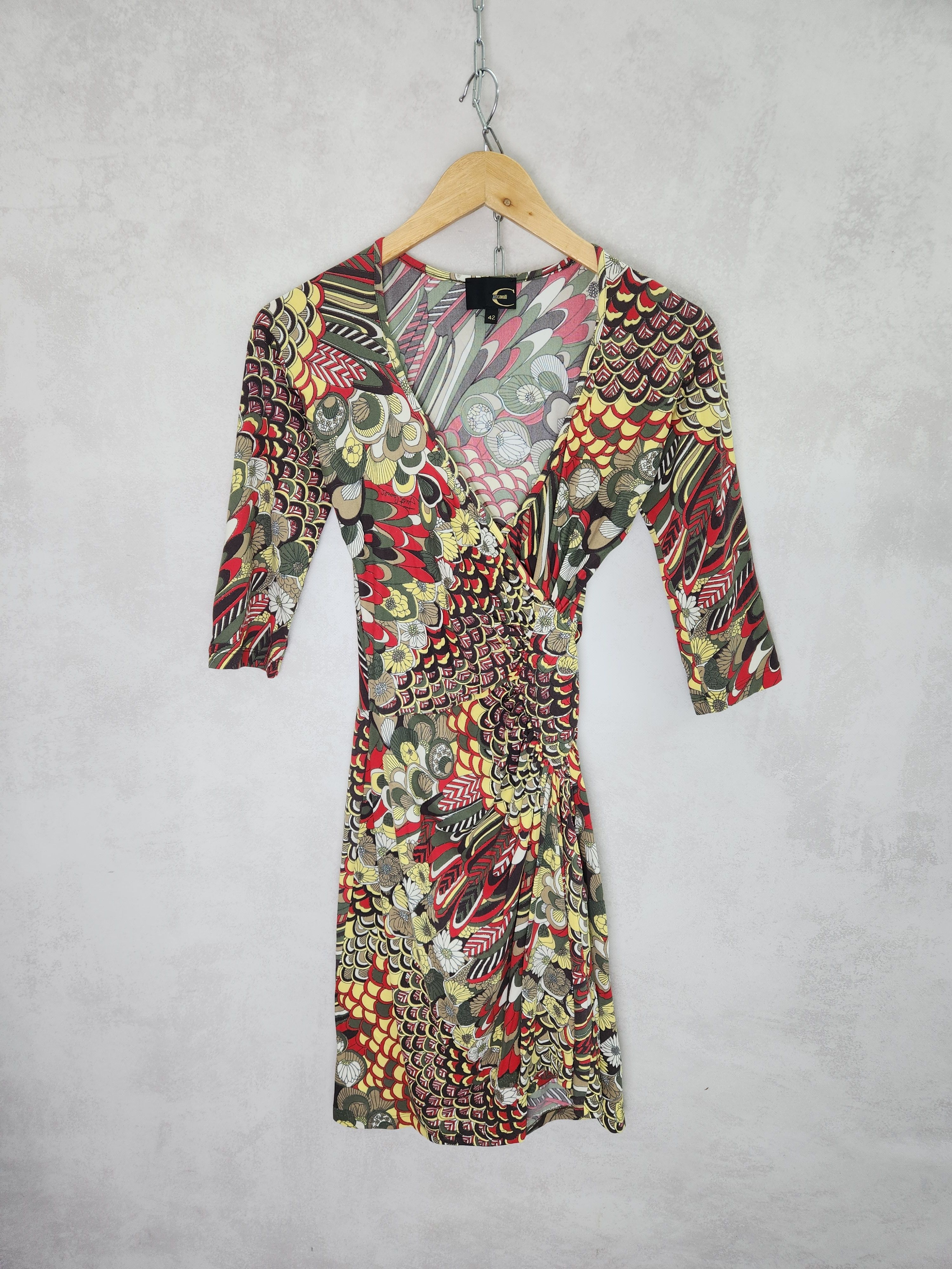 Roberto Cavalli Roberto Just Cavalli Wrap Sexy floral printed mini dress Size M / US 6-8 / IT 42-44 - 1 Thumbnail