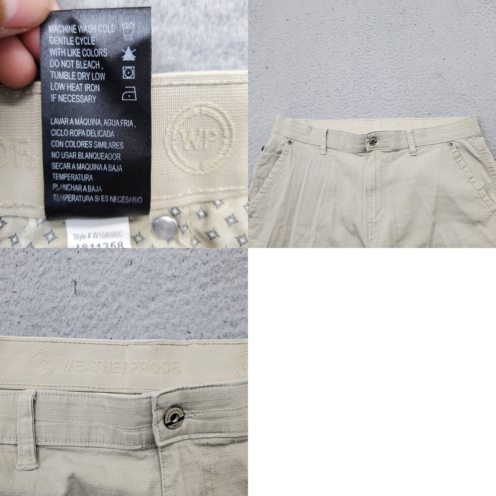 Weatherproof Weatherproof Mens Cargo Shorts 36 Tan Comfort Stretch Hiking Waistband Casual Outdoor Size US 36 / EU 52 - 8 Thumbnail