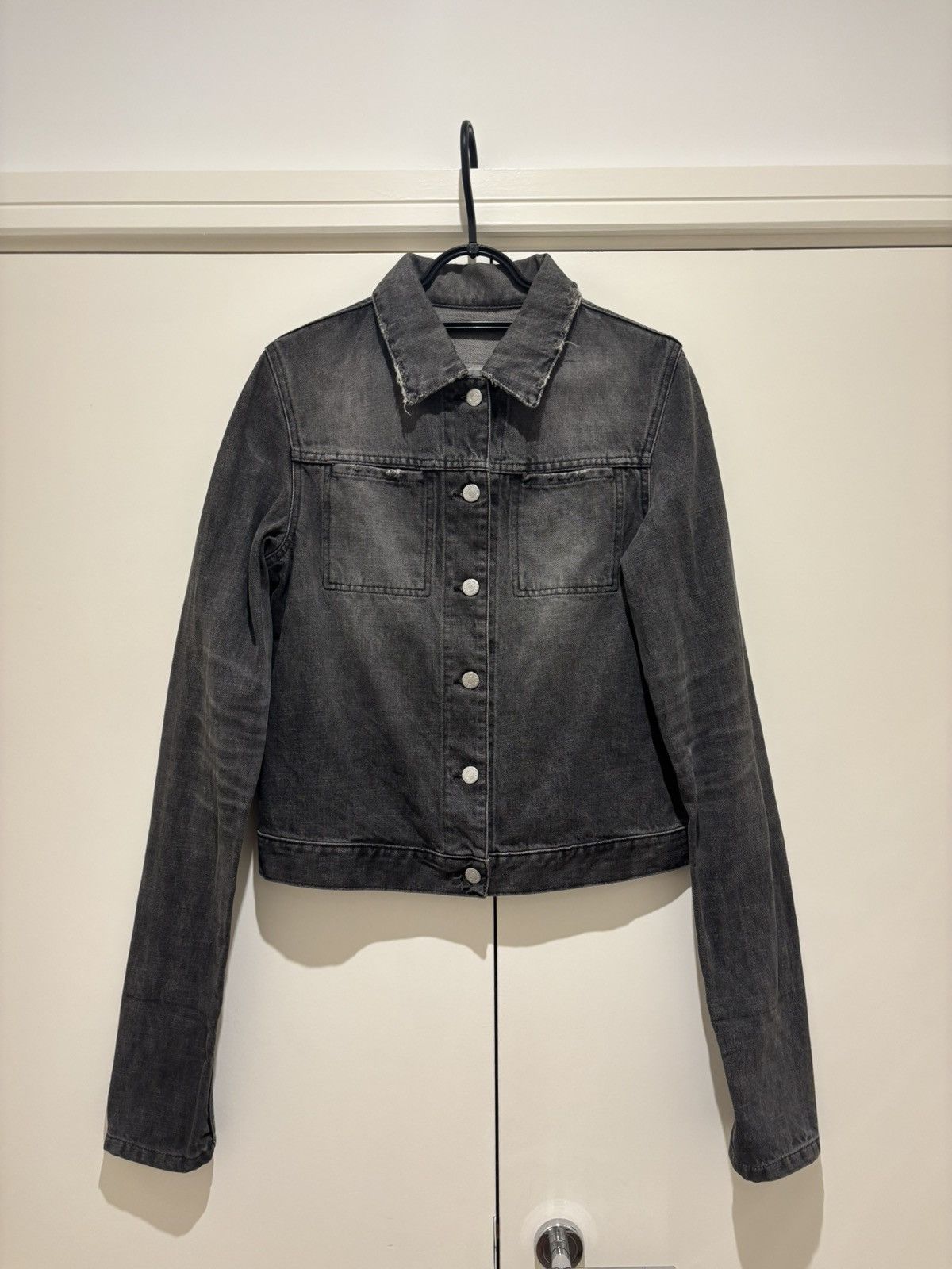 Helmut Lang Helmut Lang 1999 Coated Black Denim Jacket | Grailed