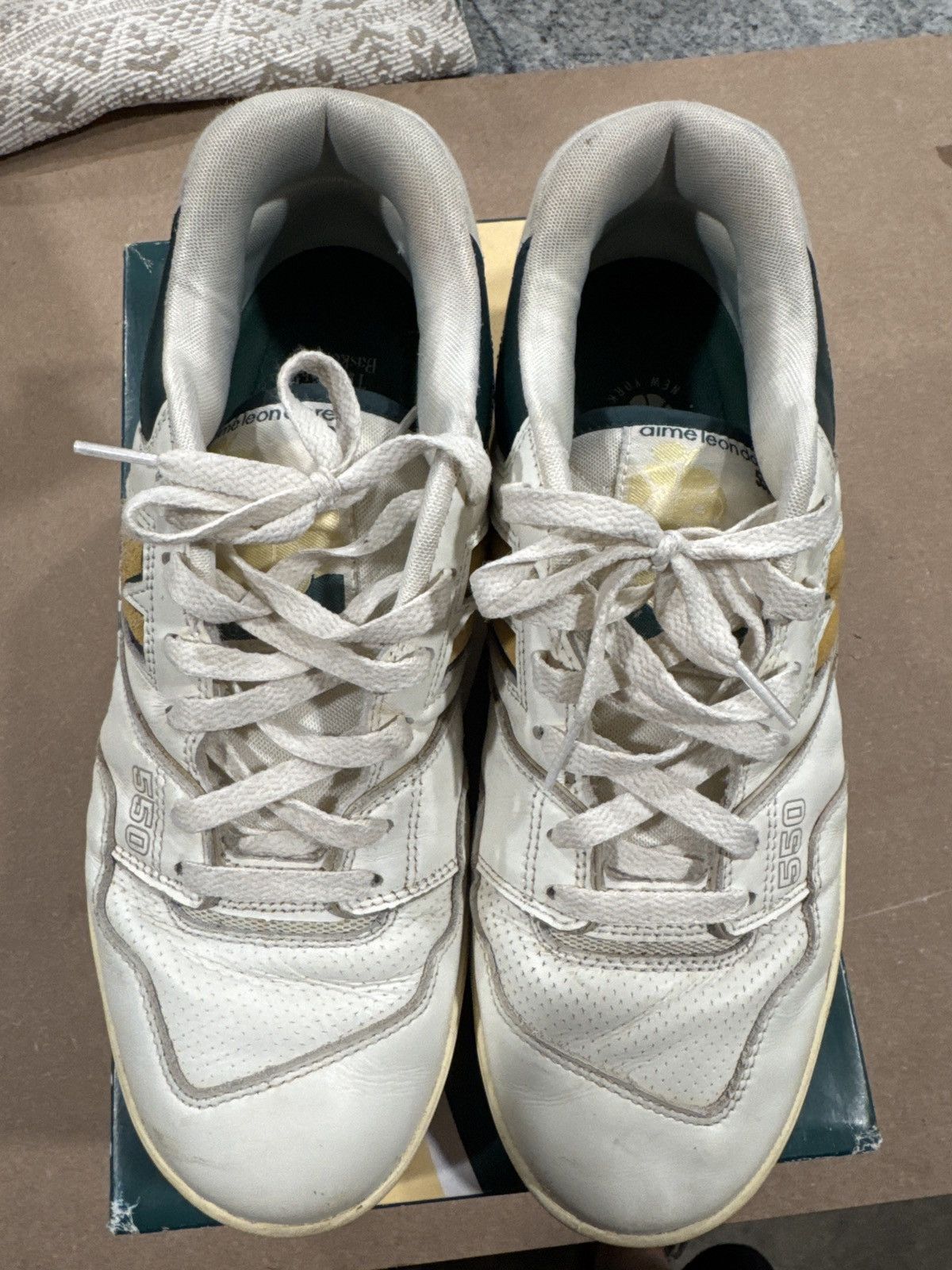 Aime Leon Dore × New Balance New balance ALD 550 green/yellow Size US 10.5 / EU 43-44 - 2 Thumbnail