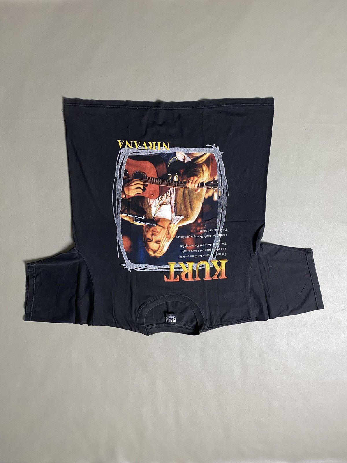 RARE Kurt Cobain Nirvana Mtv Unplugged Tshirt Boot