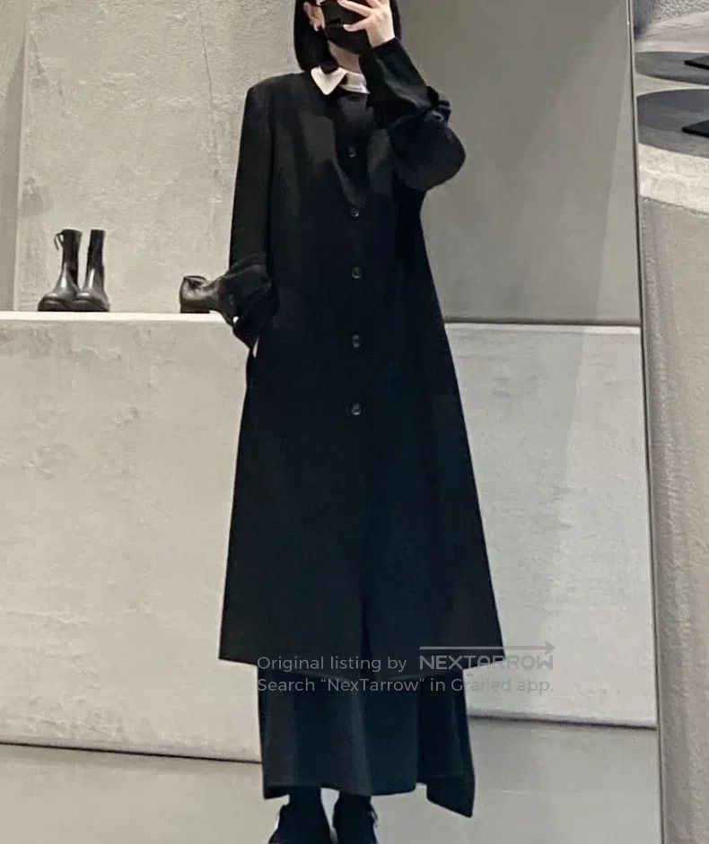 Yohji Yamamoto Yohji Yamamoto 22AW Mainline Show Double Neck Wool Coat Size US M / EU 48-50 / 2 - 7 Thumbnail