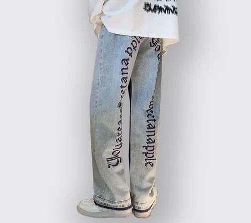 Jean vintage embroidered jeans Size US 38 / EU 54 - 1 Thumbnail