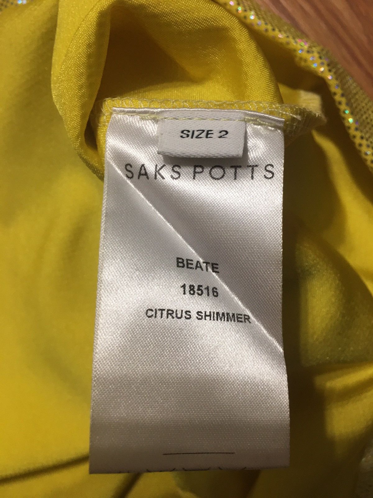 Saks Potts Saks Potts Yellow Citrus Shimmer Vision Dress Size 2/ S Size S / US 4 / IT 40 - 15 Thumbnail