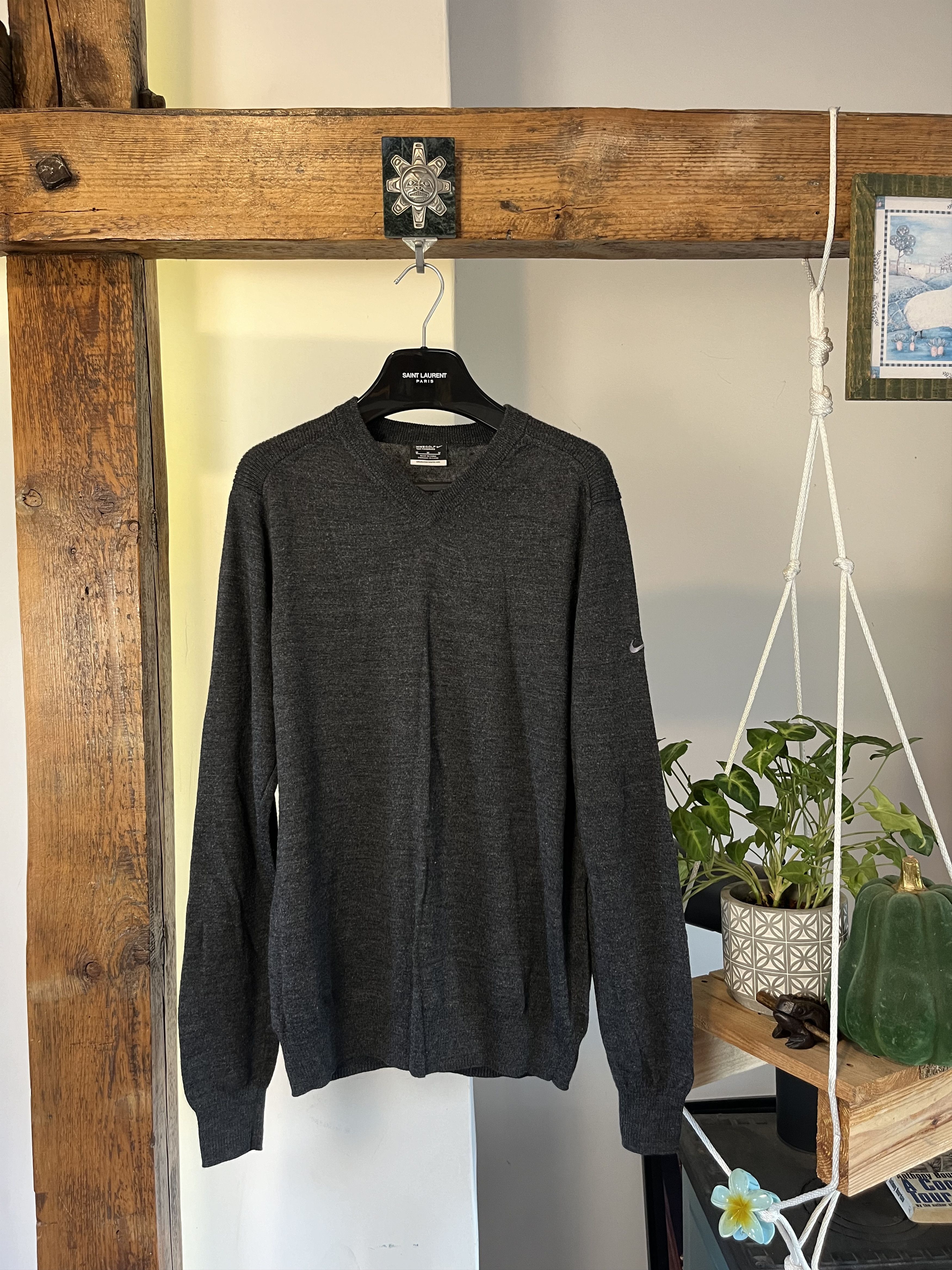 Nike × Vintage 90s Nike Golf Swosh Wool Knitwear Size US M / EU 48-50 / 2 - 1 Thumbnail