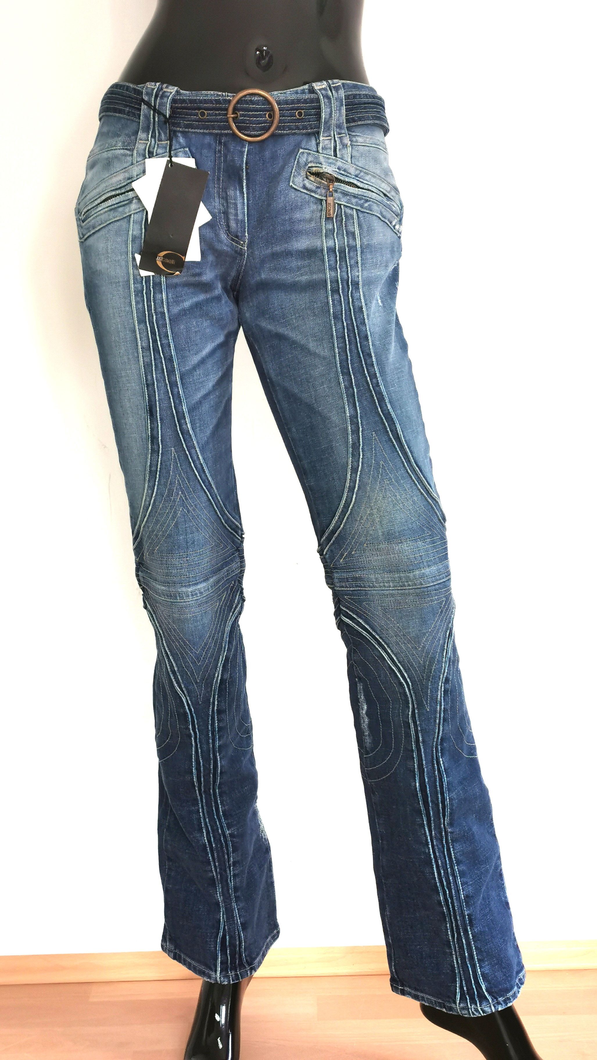Vintage JUST CAVALLI Italy Jeans size 44 NWT