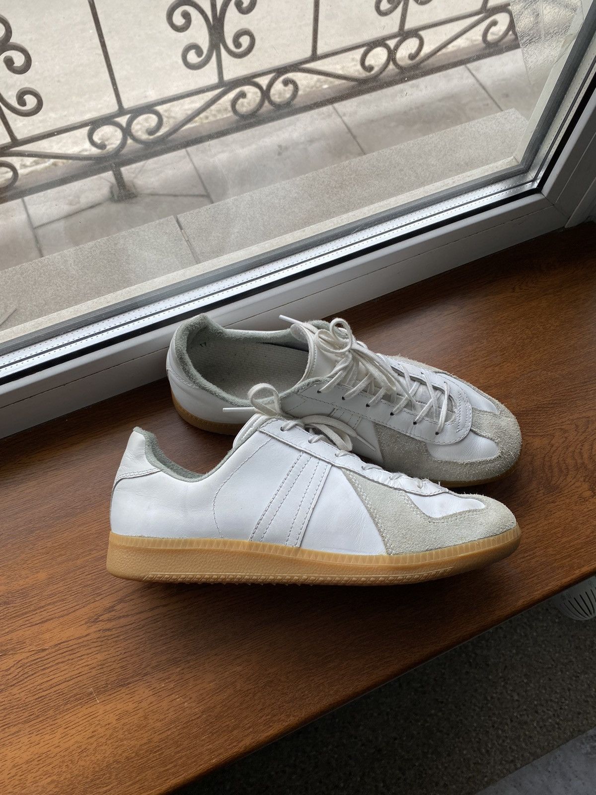 image of Bundeswehr x German Army Trainers Vintage Bw Sport Gats Sneakers Leather White Military (Size 8)