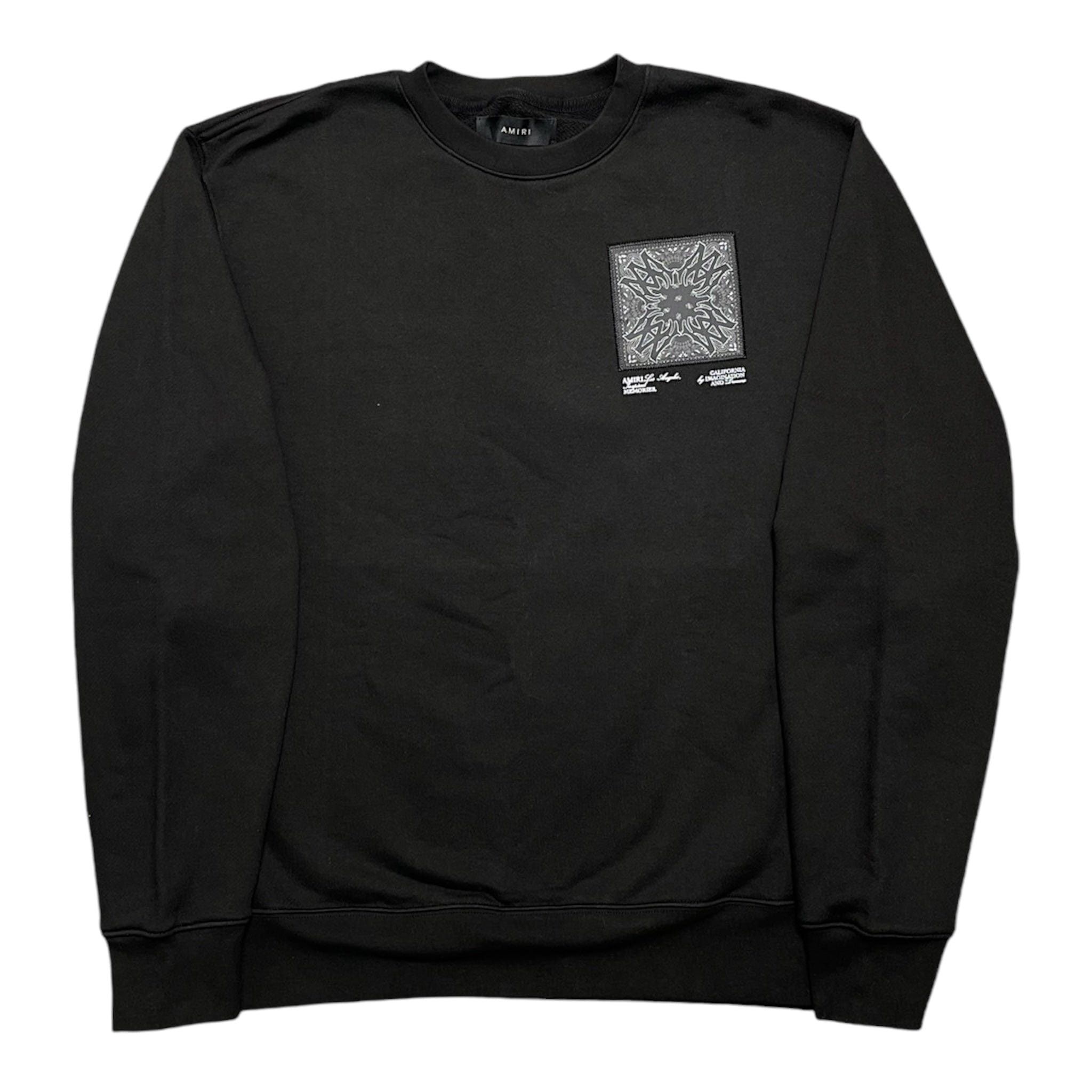 Amiri M.A Bandana Silk Applique Crewneck Black