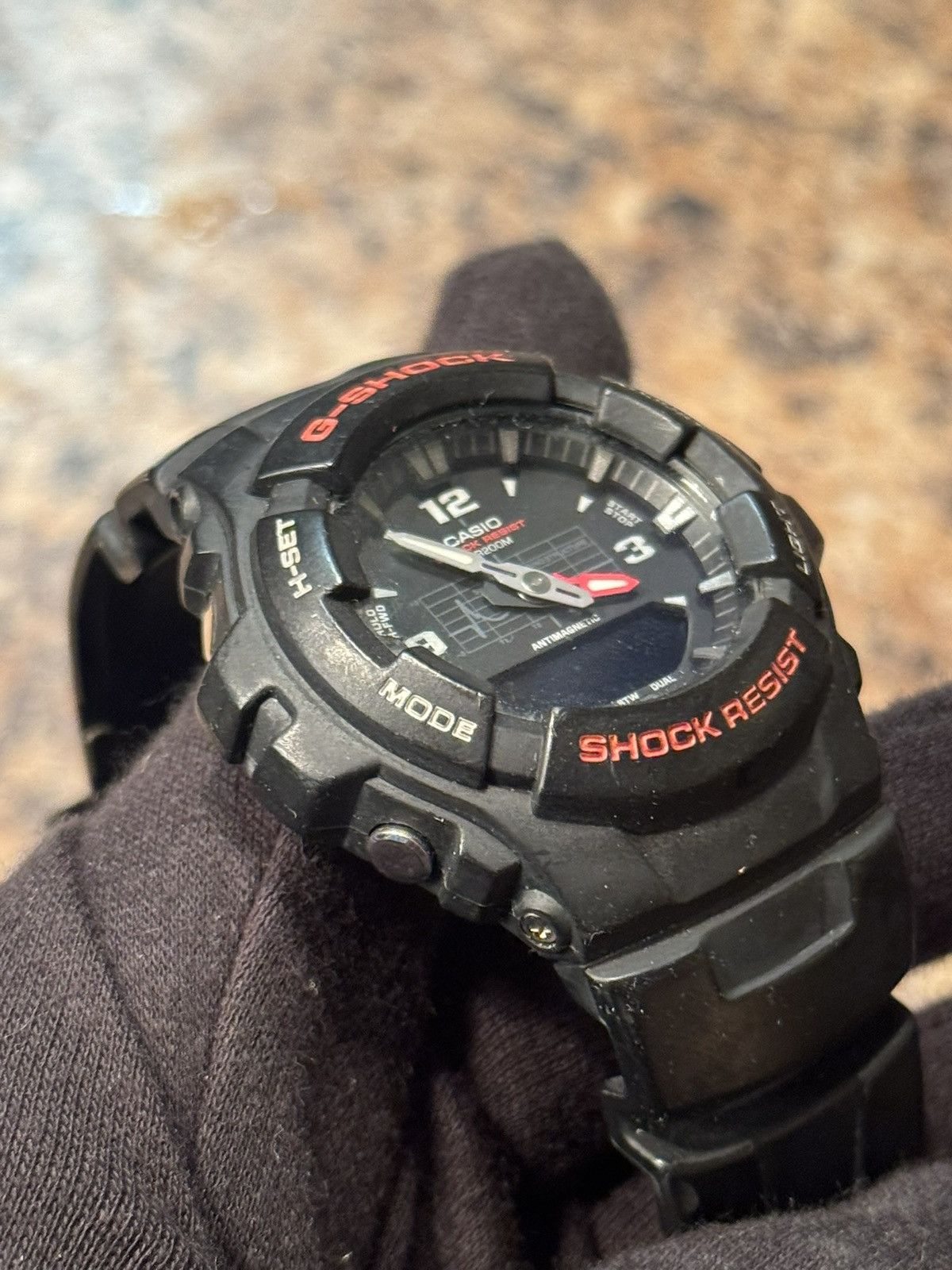G Shock Casio G-Shock Black & Red Analog-Digital Watch – 200M Size ONE SIZE - 5 Thumbnail