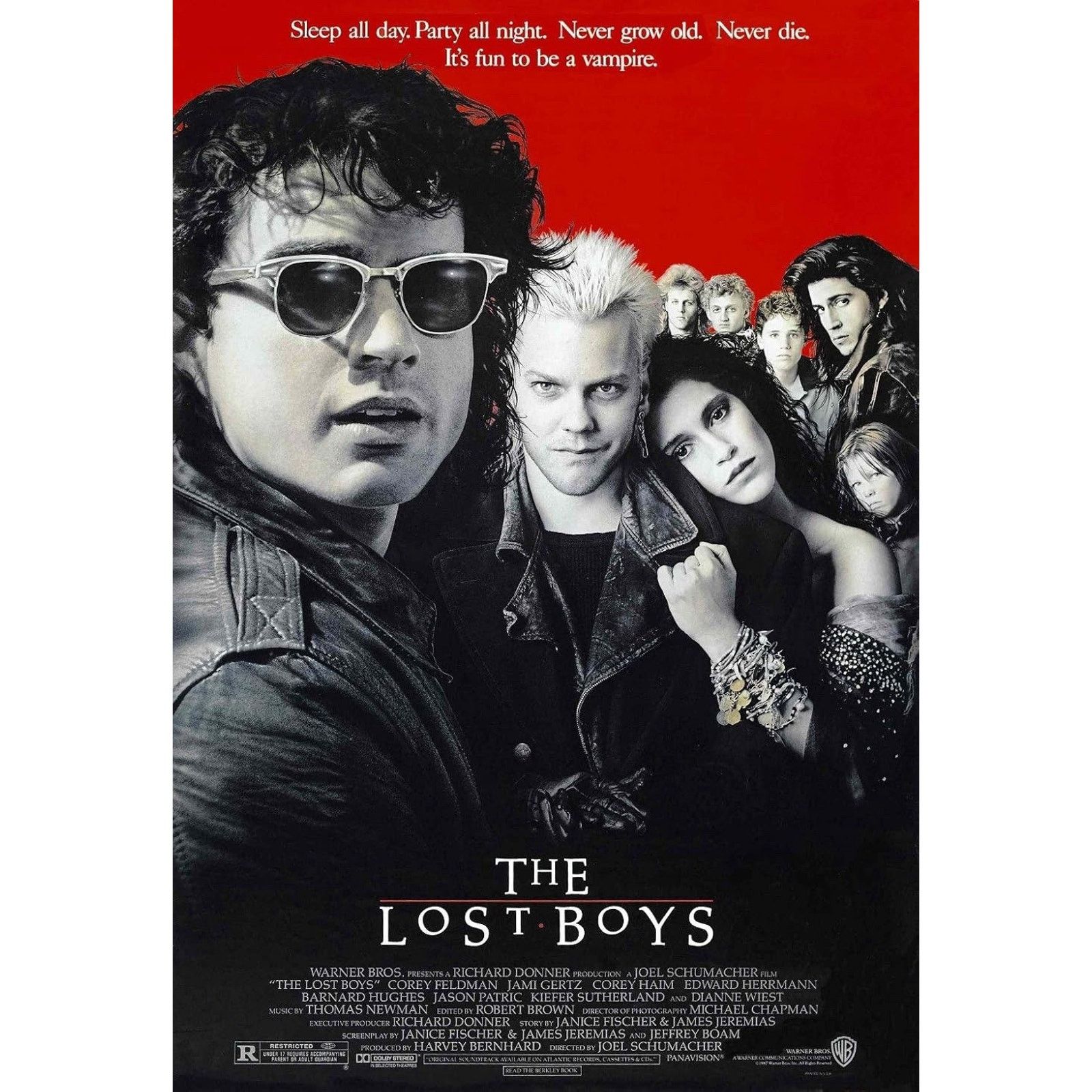 Jeff Hamilton × Vintage Vintage 80s Jeff Hamilton Lost Boys Cast & Crew Denim Jacket Size US XL / EU 56 / 4 - 6 Thumbnail