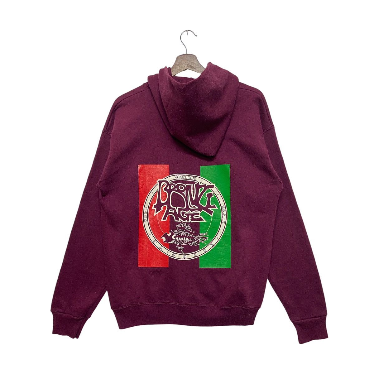 Vintage 90s Bronze Age Venice Surf Skate Hoodie