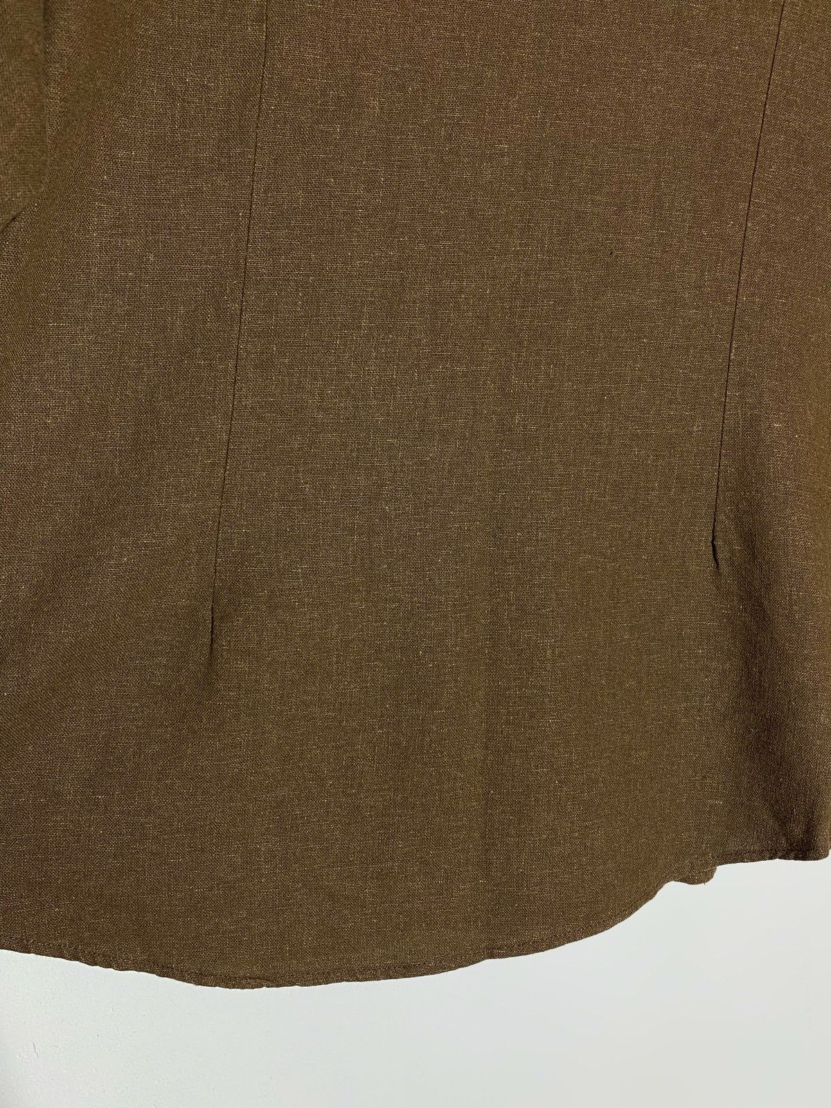 Kenzo Kenzo Femme Vintage 90s Brown Linen Shirt Size XL / US 12-14 / IT 48-50 - 6 Thumbnail