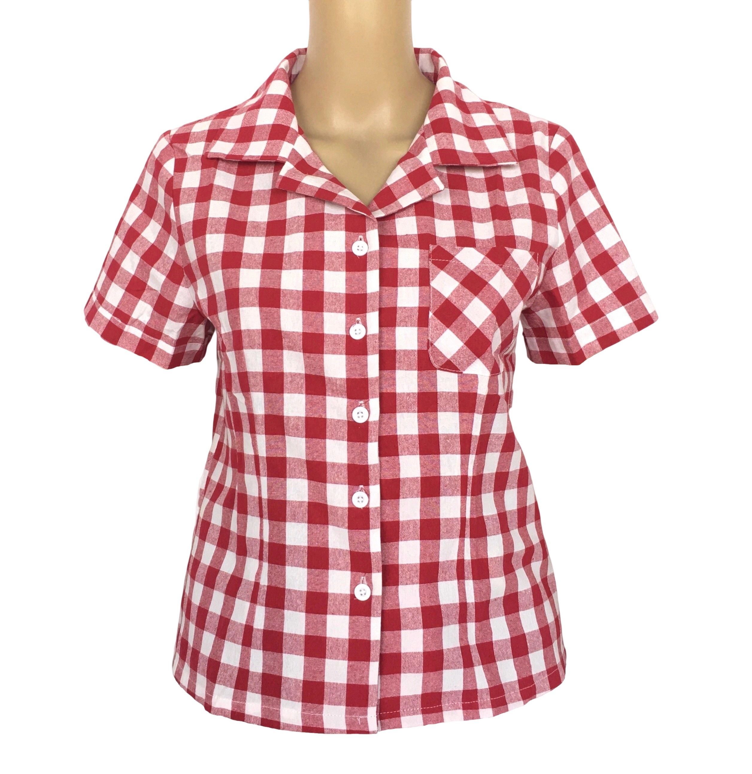 Other Women Casual Shirt Checker Retro Blouse Size XL / US 12-14 / IT 48-50 - 1 Thumbnail