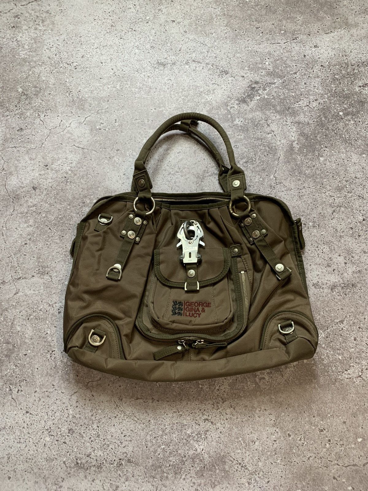 Japanese Brand Vintage GGL George Gina Lucy Hand Bag Black Avant Garde Y2k Size ONE SIZE - 2 Thumbnail