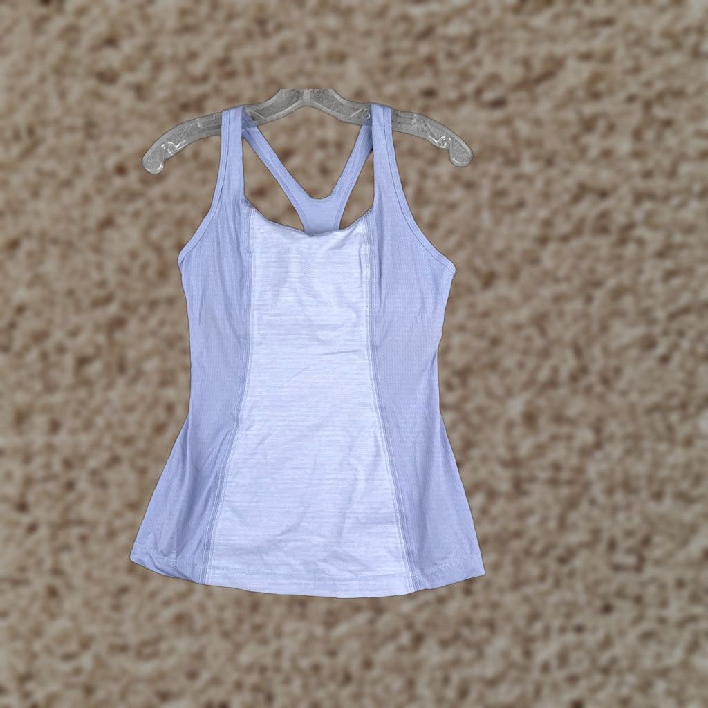 Lululemon Lululemon Shirt Women 8 Purple Two Tone Racerback Built In Bra Gym Yoga Casual Tank Sleeveless Size M / US 6-8 / IT 42-44 - 1 Thumbnail