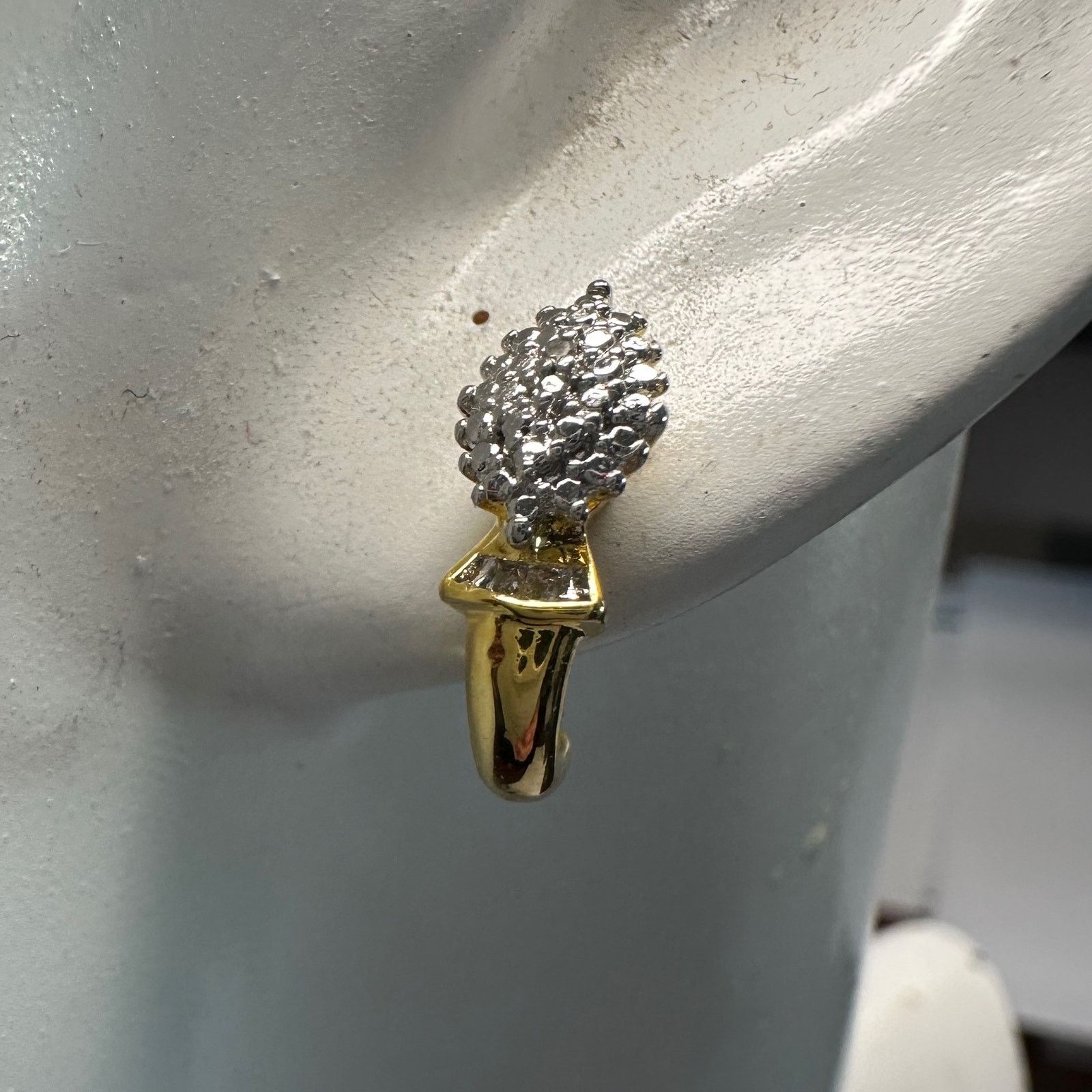 Other Diamond Accented Marquise Cluster Earrings 14kt Gold plate Size ONE SIZE - 9 Thumbnail