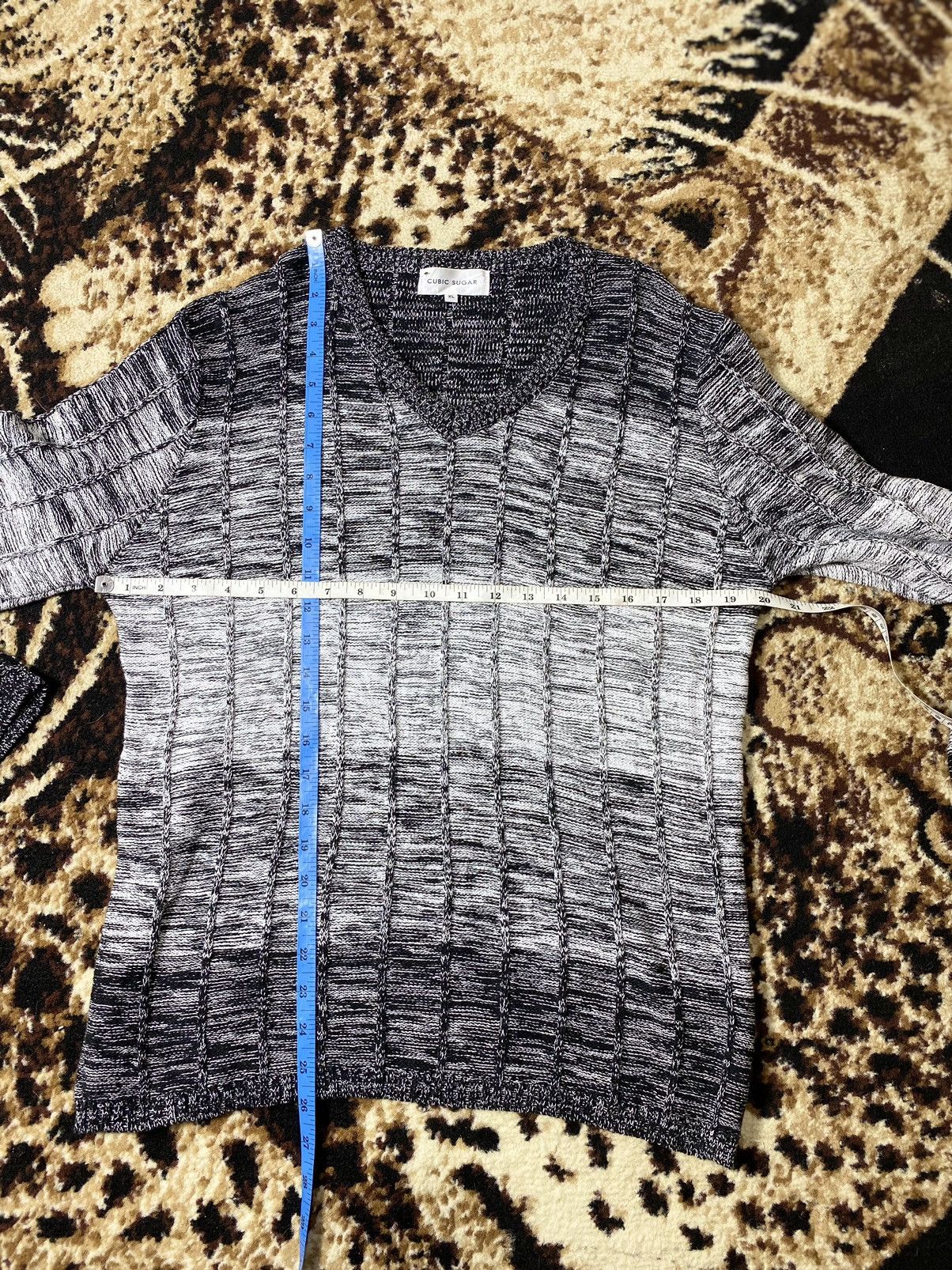 Beauty Beast × Japanese Brand Knitwear japanese-Stripe Cubic Sugar nunbernine style Size US XL / EU 56 / 4 - 6 Thumbnail