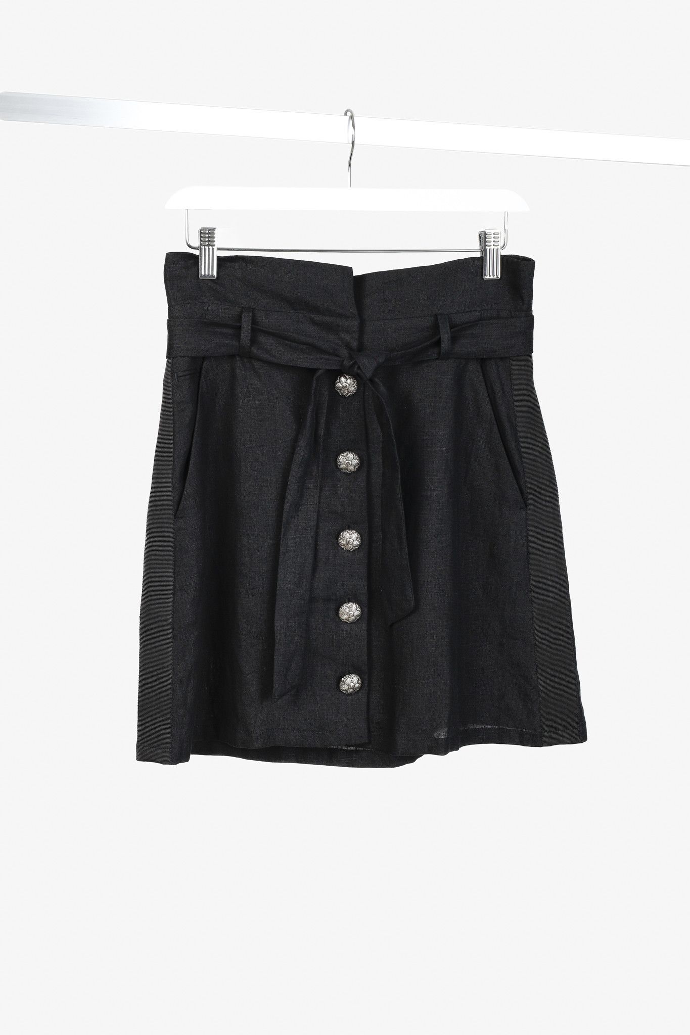 The Kooples The Kooples Linen Button Down Skirt Size 28" / US 6 / IT 42 - 1 Thumbnail