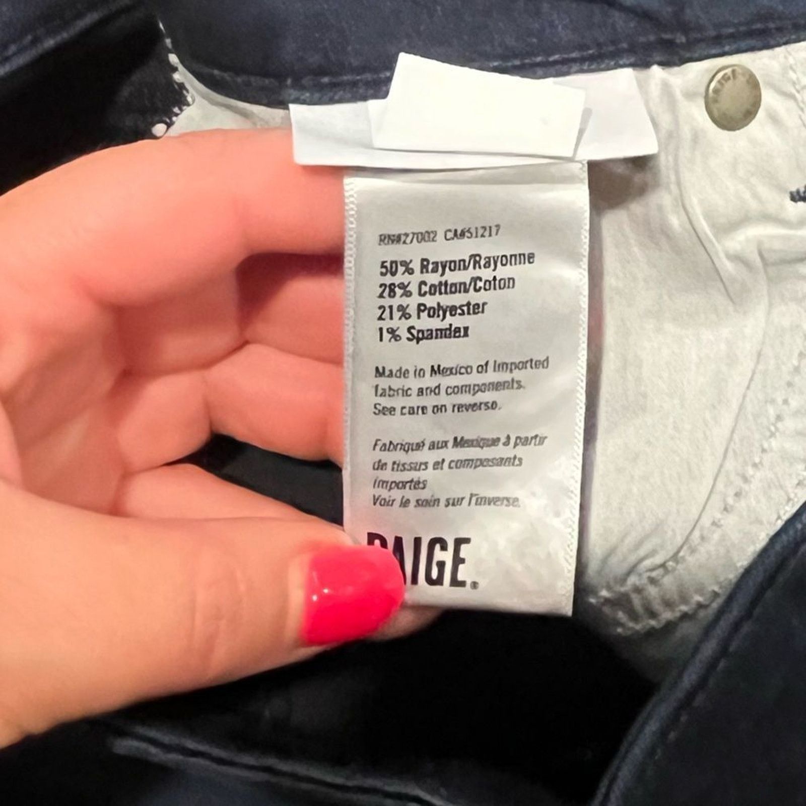 Paige NWOT Paige Verdugo Ankle Dark Wash Indigo Skinny Jeans Sz 27 Size 27" / US 4 / IT 40 - 6 Thumbnail