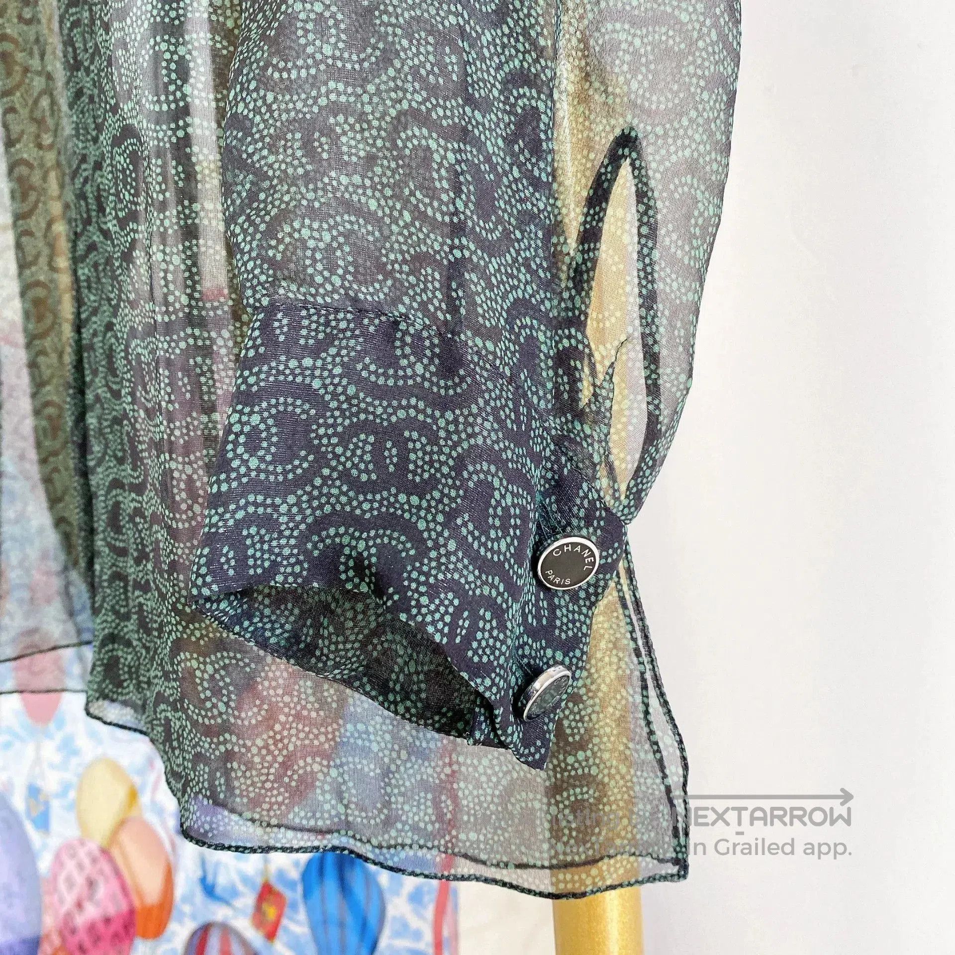 Chanel Chanel Logo Silk Long Sleeve Shirt. Size US S / EU 44-46 / 1 - 3 Thumbnail