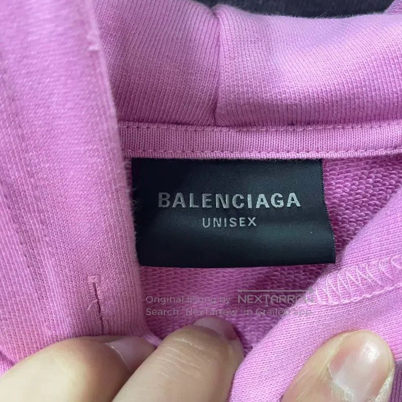 Balenciaga Balenciaga Pink embroidered logo hoodie Size US XXS / EU 40 - 3 Thumbnail