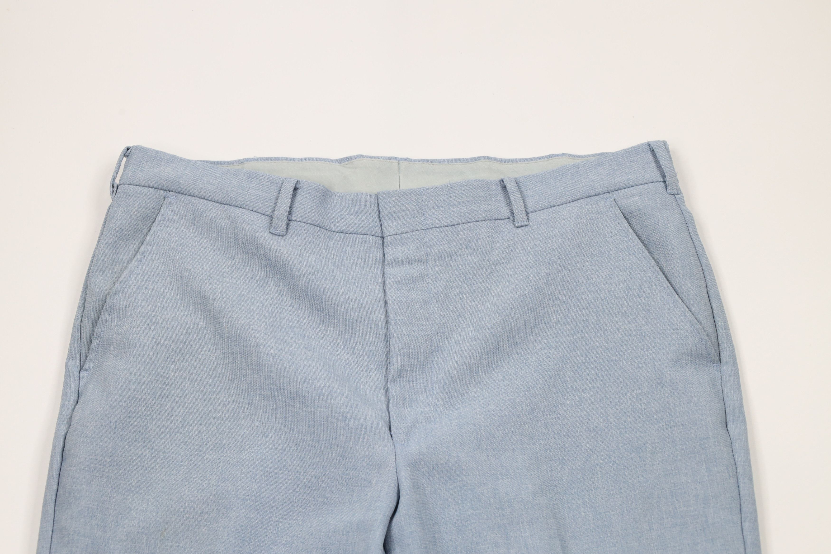 Vintage Vintage 70s Streetwear Knit Wide Leg Chino Pants USA Size US 34 / EU 50 - 2 Thumbnail