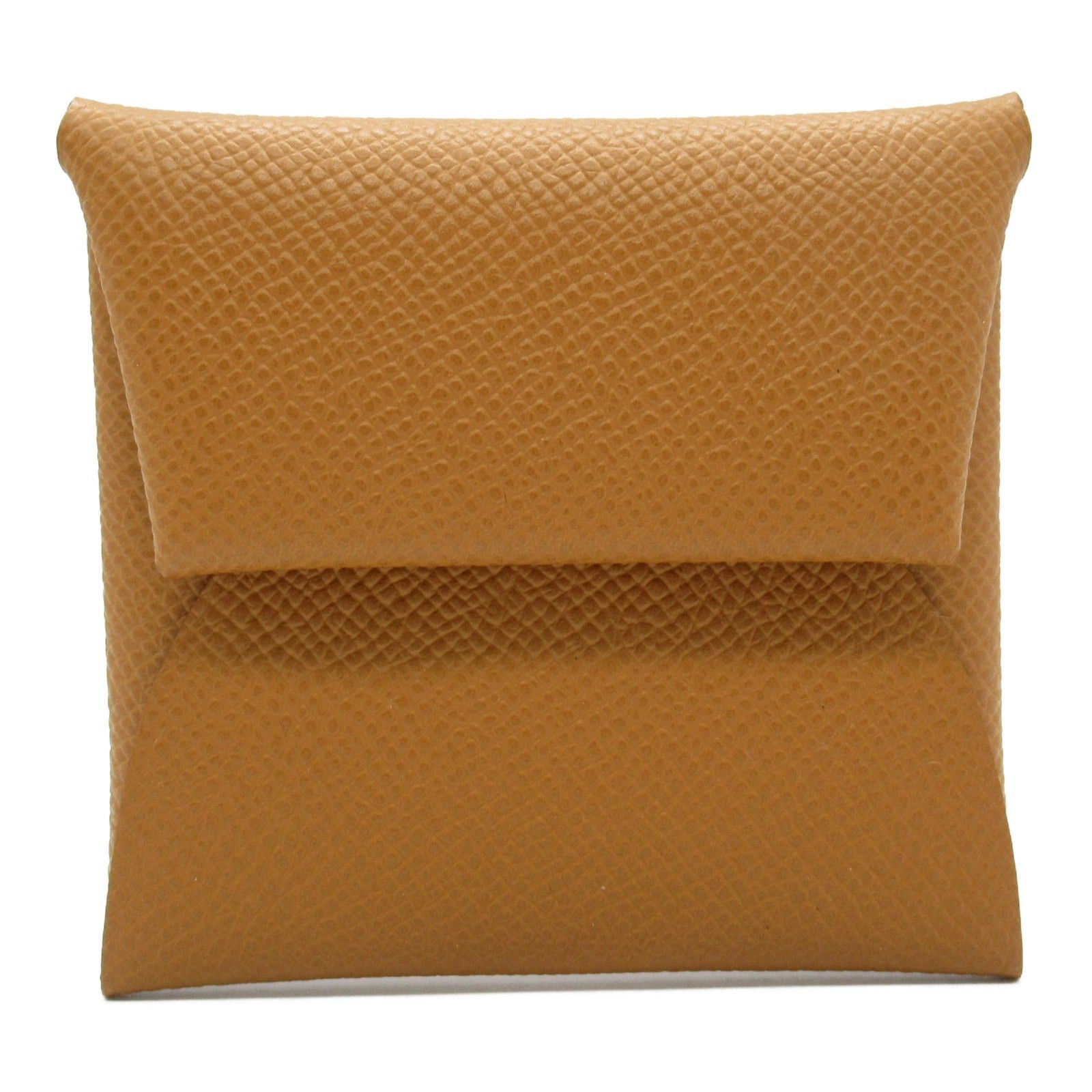 Hermes Hermes Bastia Gold Coin Purse Leather Veau Epsom Brown Silver Hardware Double Engraved Size ONE SIZE - 1 Thumbnail