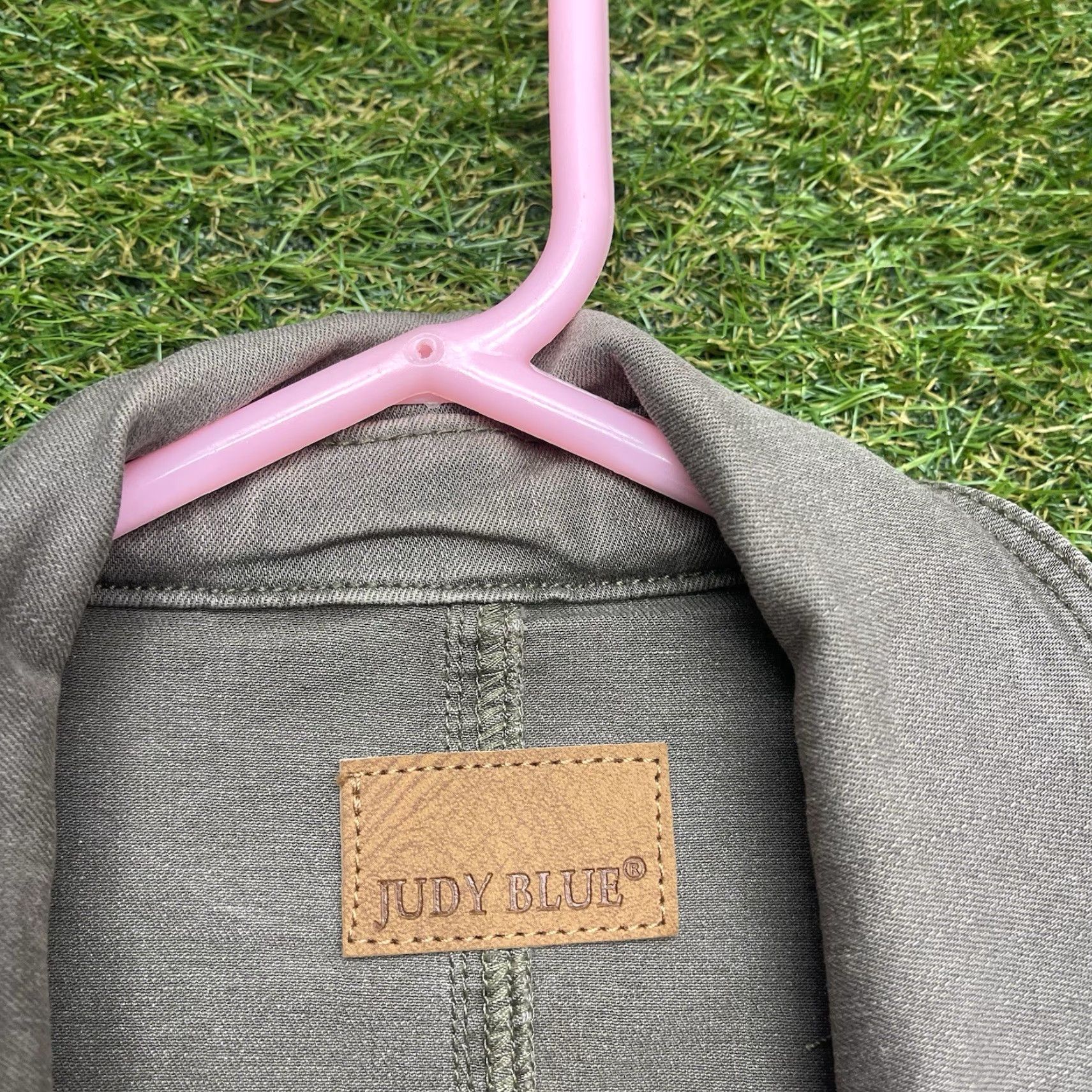 Vintage VINTAGE Judy Blue Utility Jacket Women Large Casual Streetwear Army Style Full Zip Pockets Denim Green Size L / US 10 / IT 46 - 3 Thumbnail