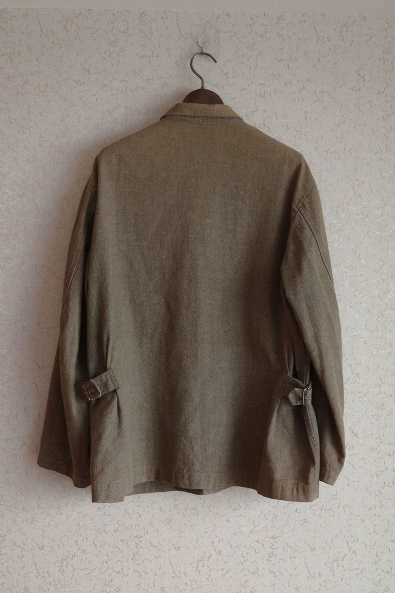 Yohji Yamamoto yohji yamamoto size os 90s cotton and linen dyed jacket 250 Size US M / EU 48-50 / 2 - 3 Thumbnail