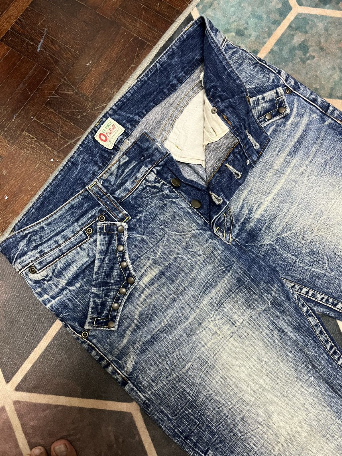 Japanese Brand 💥Offer Me💥Japanese Brand ZZ FIRST PINBALL Button Fly Flare Size US 34 / EU 50 - 5 Thumbnail