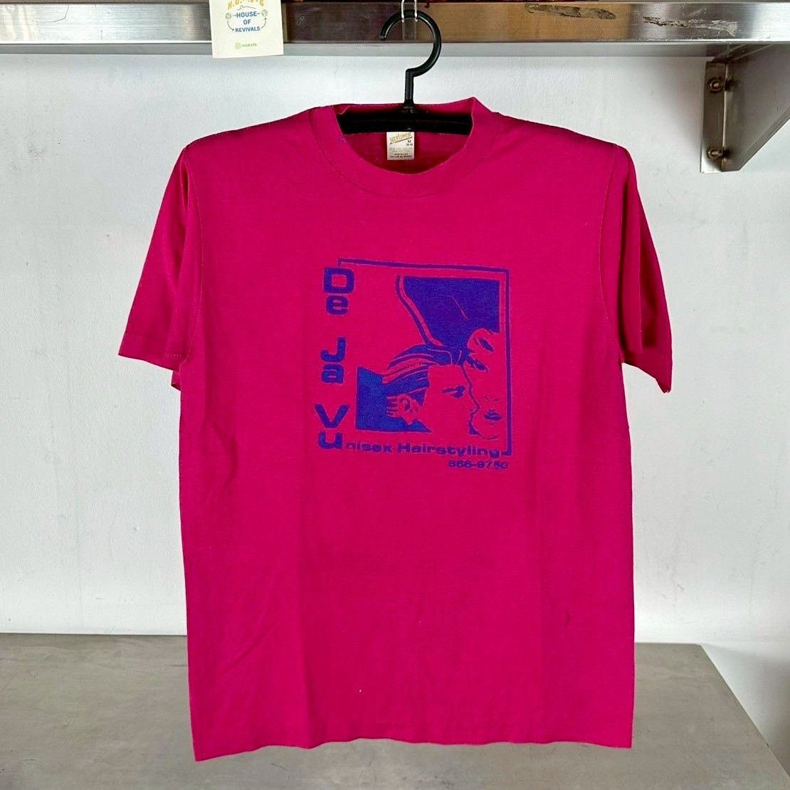 Vintage Vintage 80s De Ja Vu Unisex Hairstyling Promo T-Shirt Size US M / EU 48-50 / 2 - 1 Thumbnail