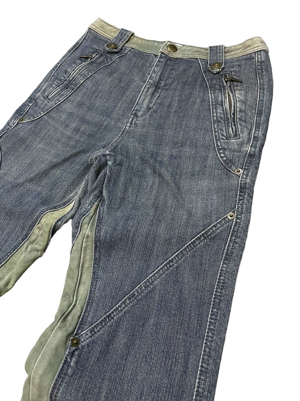 Hysteric Glamour × In The Attic × semanticdesign Studio Picone Asymmetrical Hybrid Flared Jeans Size US 28 / EU 44 - 8 Thumbnail