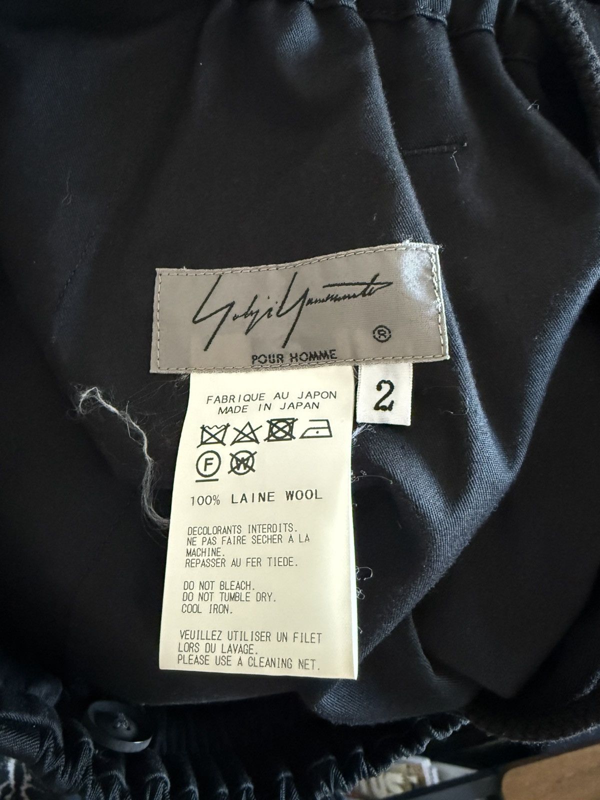 Yohji Yamamoto Yohji Yamamoto Pour Homme - 4-Way Gabardine Wool Trousers Size US 34 / EU 50 - 12 Thumbnail