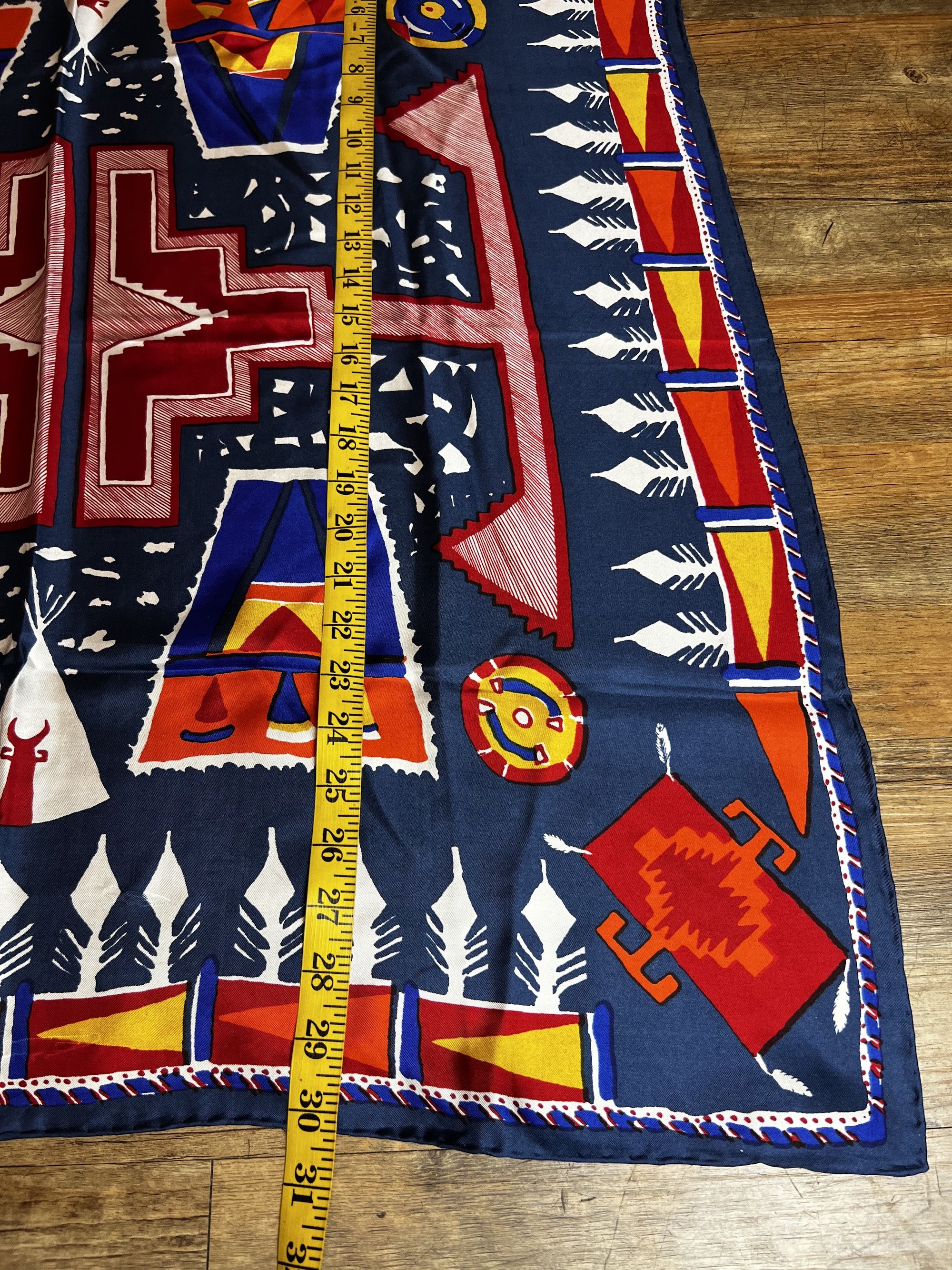 Vintage Vintage 1970's-1990's Beckford Native American Silk Scarf Size ONE SIZE - 8 Thumbnail