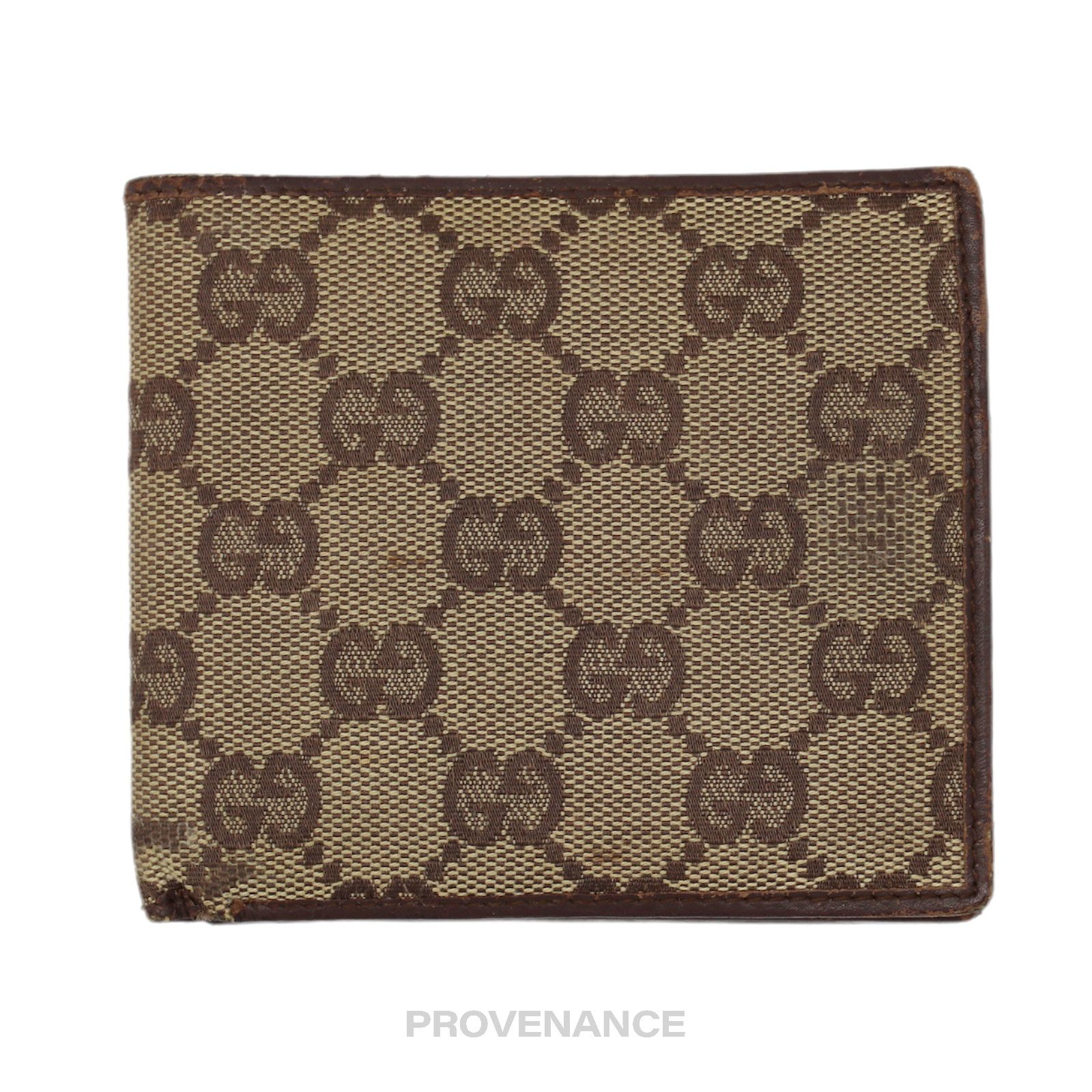 image of Gucci Bifold Wallet - GG Canvas Brown, Men's