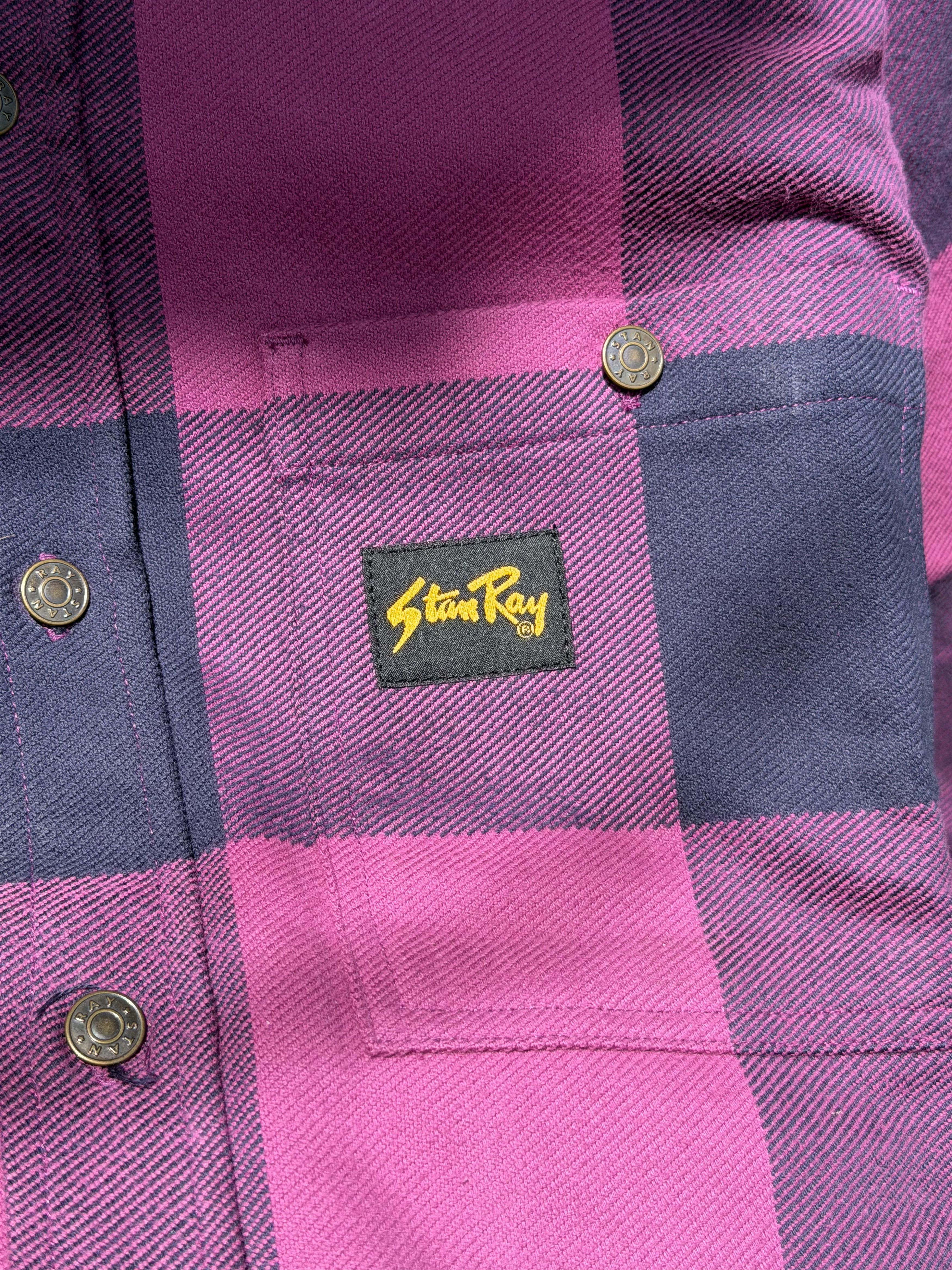 Stan Ray Stan Ray Flannel Shirt Jacket Purple Check Small Size US S / EU 44-46 / 1 - 4 Thumbnail