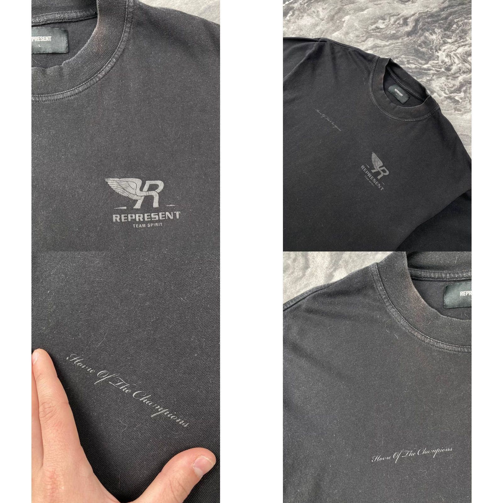 Vintage Represent x Team Spirit T Shirt Big Logo Men Size L Black Size US L / EU 52-54 / 3 - 8 Thumbnail