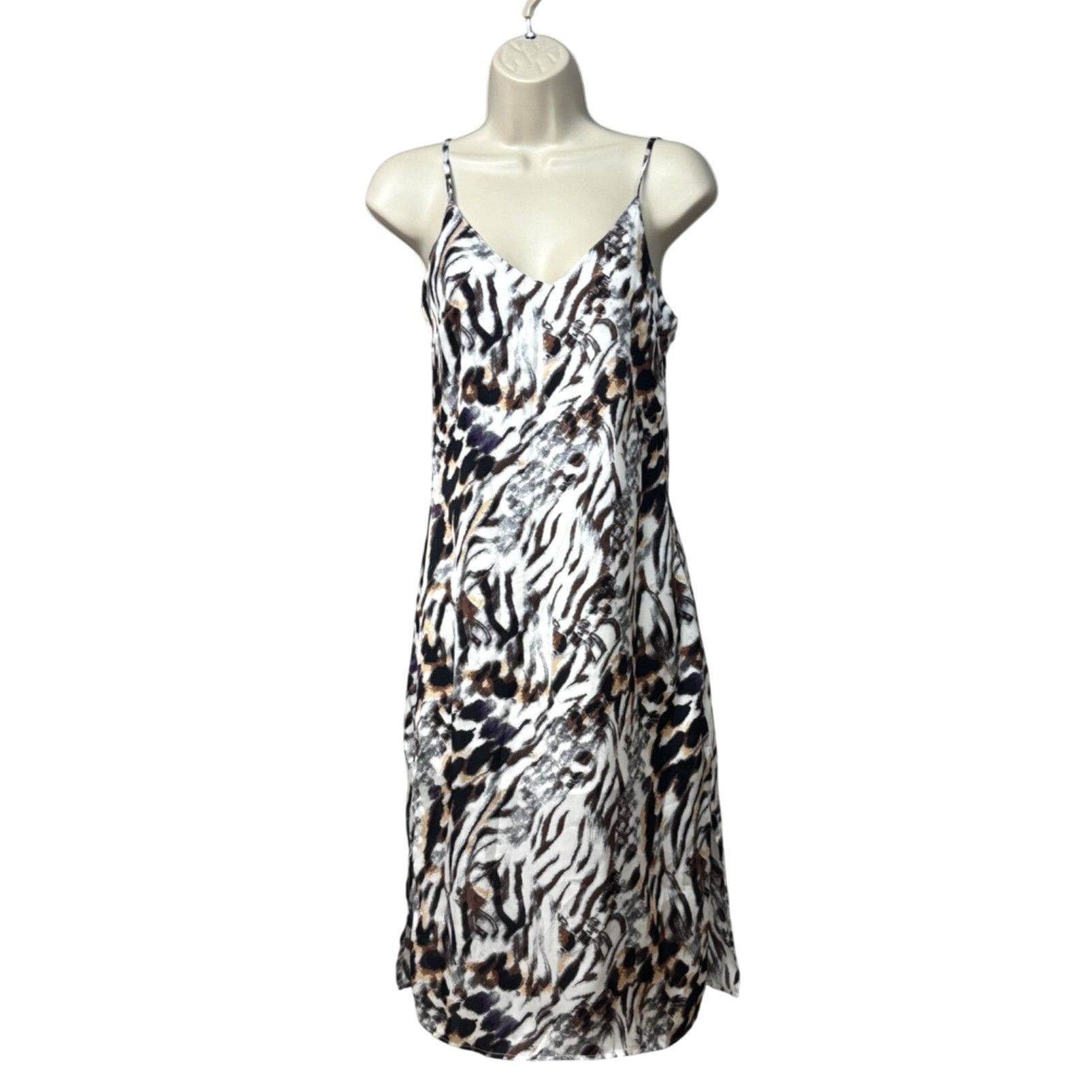 Other One Clothing Juniors' Animal-Print Slip Dress, XXS Size XXS / US 00 / IT 34 - 1 Thumbnail