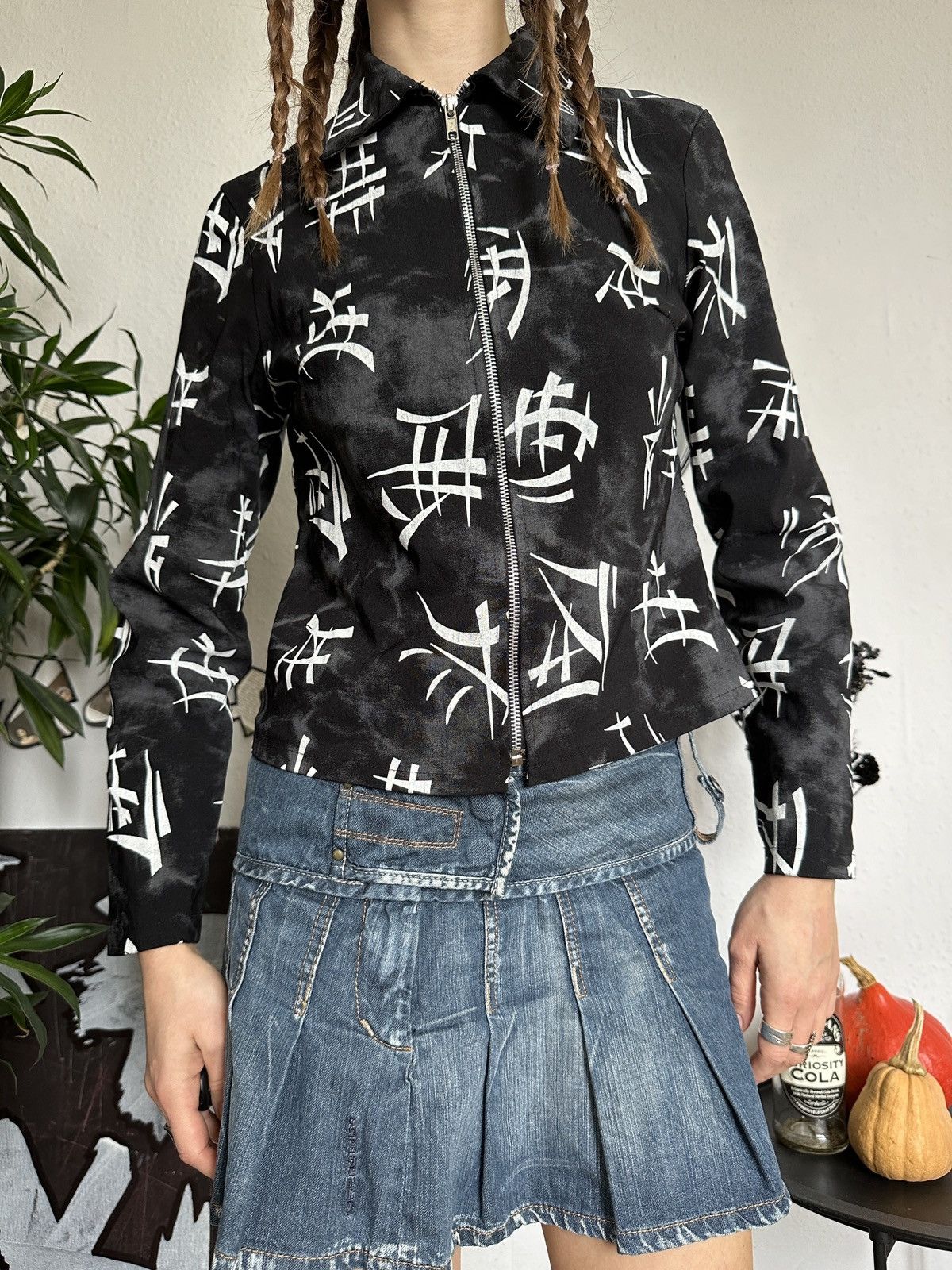 20471120 × Seditionaries × Vintage Vintage Japan Asian Hieroglyphics Zip Up Jacket Size L / US 10 / IT 46 - 4 Thumbnail
