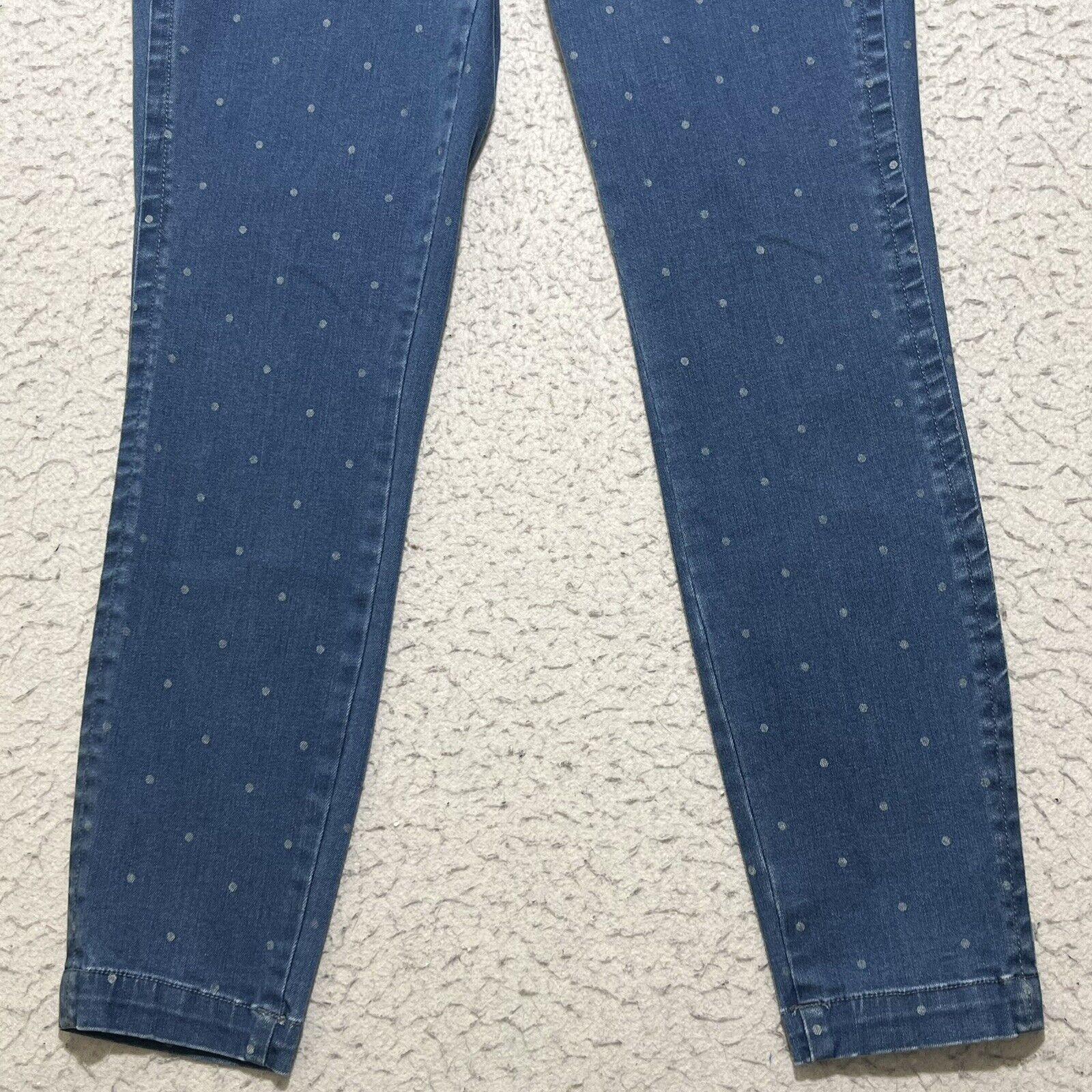 Other NYDJ Ami Skinny Lift Tuck Blue Polka Dot Denim Stretch Jeans Size 28" / US 6 / IT 42 - 3 Thumbnail