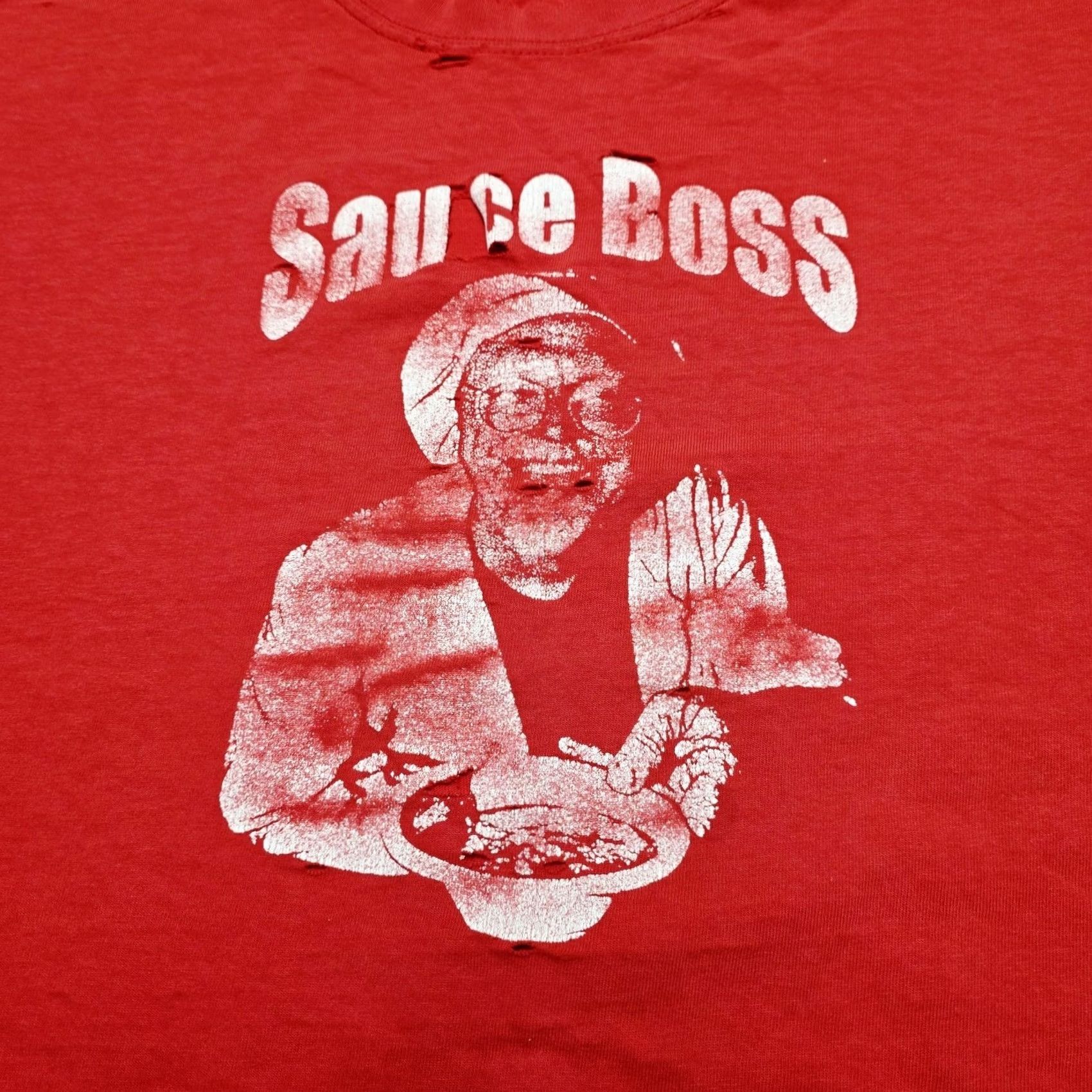 Delta VINTAGE Bill Wharton Sauce Boss Red T-Shirt 2XL Short Sleeve Graphic Print Men 2003 Broken Heart Tour Size US XXL / EU 58 / 5 - 4 Thumbnail