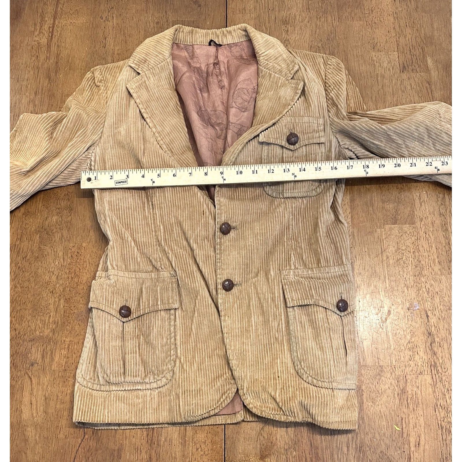 Vintage VINTAGE Campus Corduroy Long Jacket XS Designer Lined Mens Jacket Size US XS / EU 42 / 0 - 6 Thumbnail