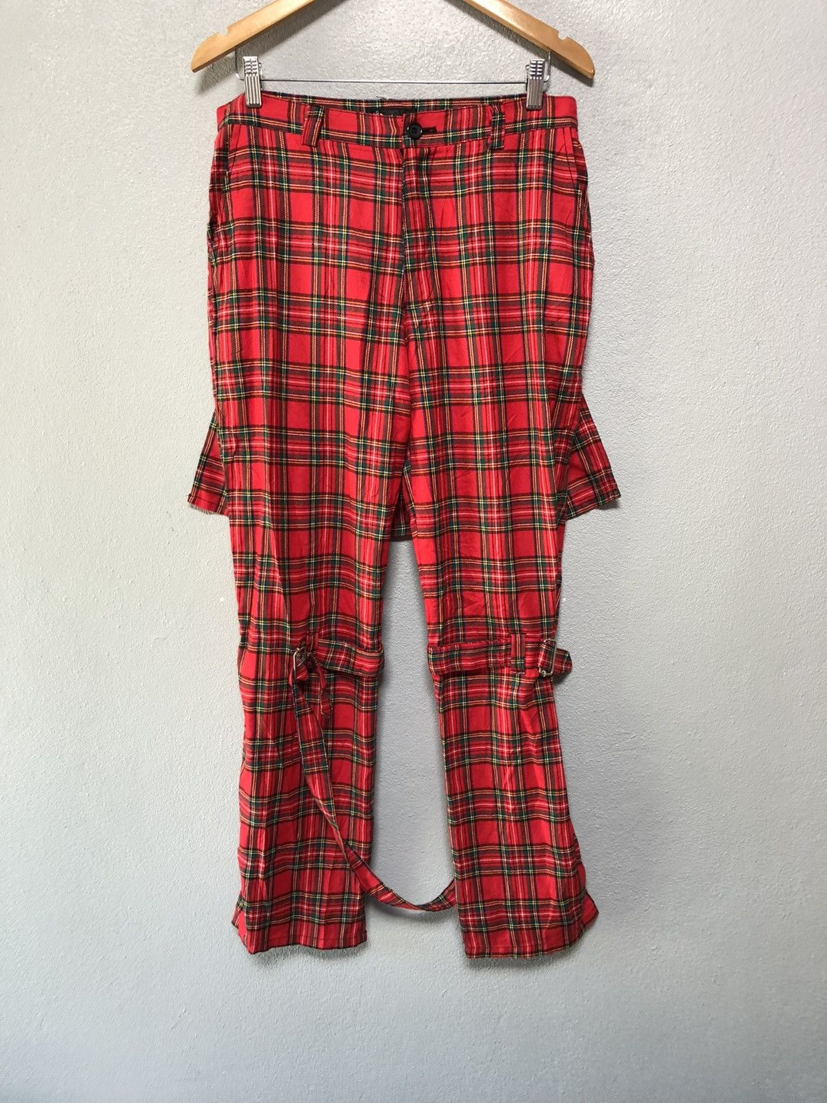 Japanese Brand Japanese Brand Devil’n Bass Tartan Bondage Pants Size US 32 / EU 48 - 3 Thumbnail