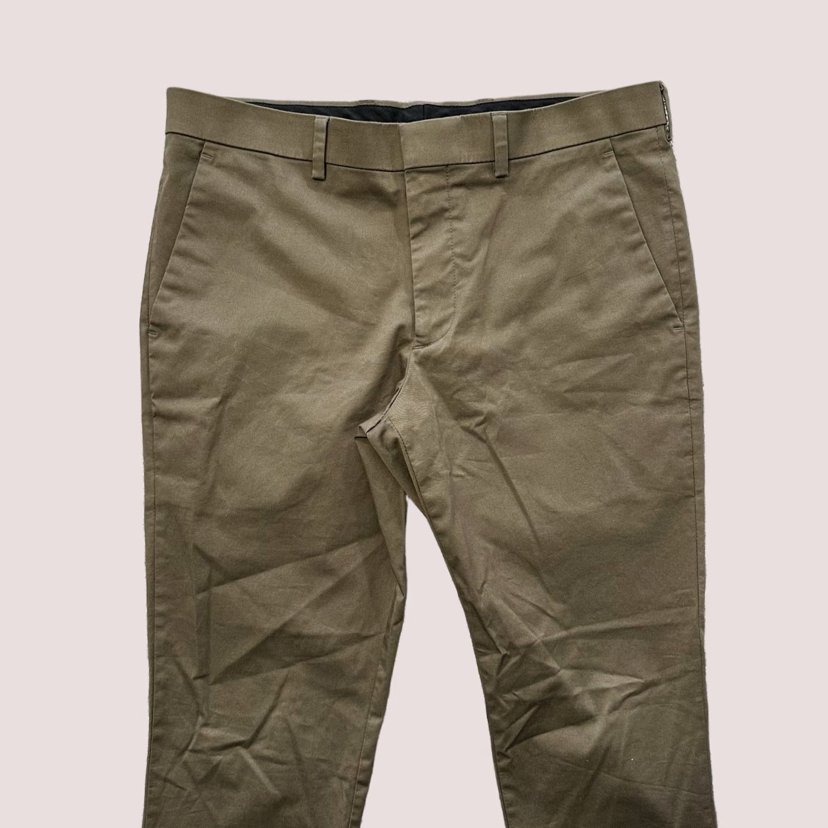 Express Express Dress Pants Mens 30x27 Brown Slim Tapered Khaki Organic Cotton Dress Pants Mens Brown Slim 30 27 Express Size US 30 / EU 46 - 1 Thumbnail