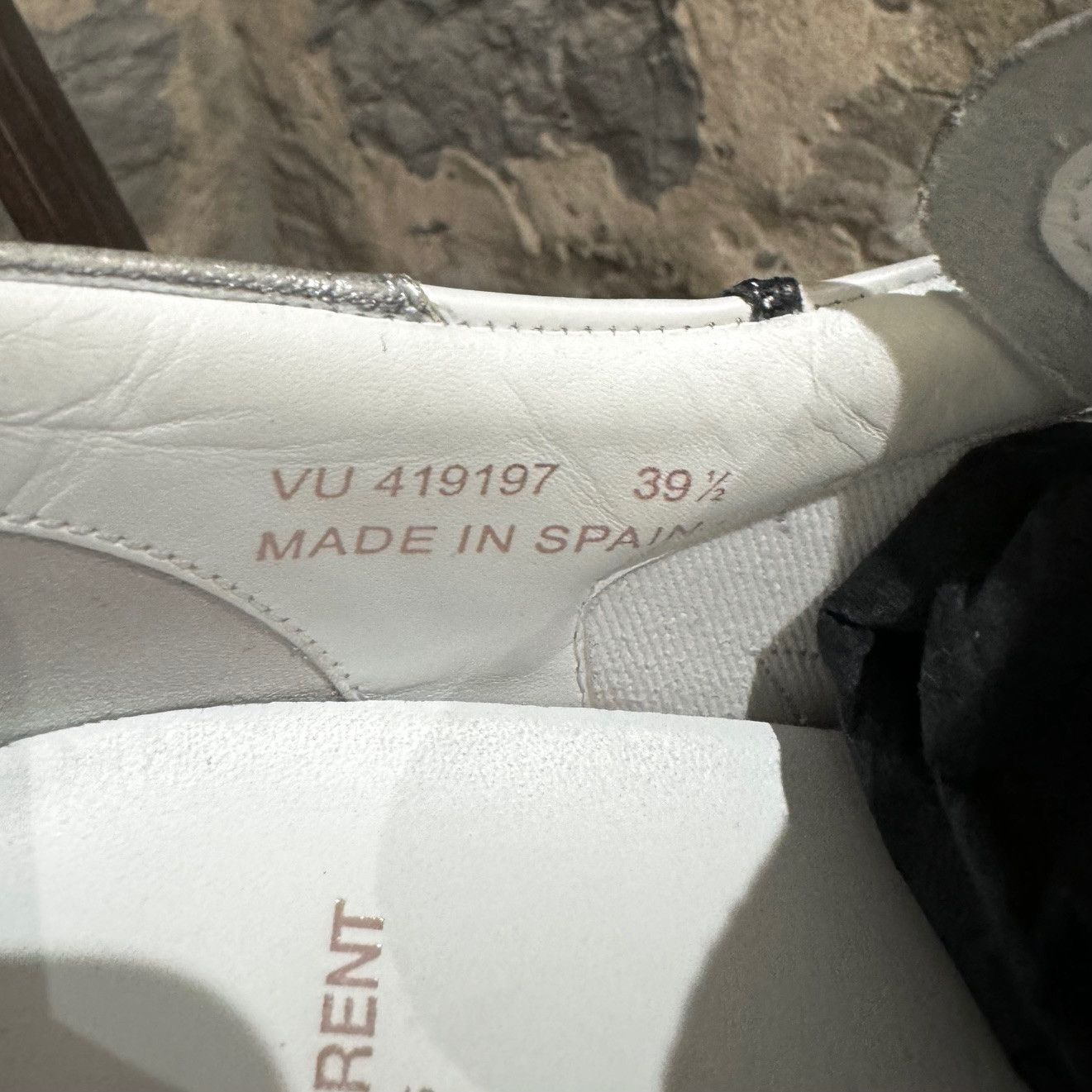 Saint Laurent Paris Saint Laurent White Leather Stars Appliqué Court Sneakers Size US 9.5 / IT 39.5 - 12 Thumbnail