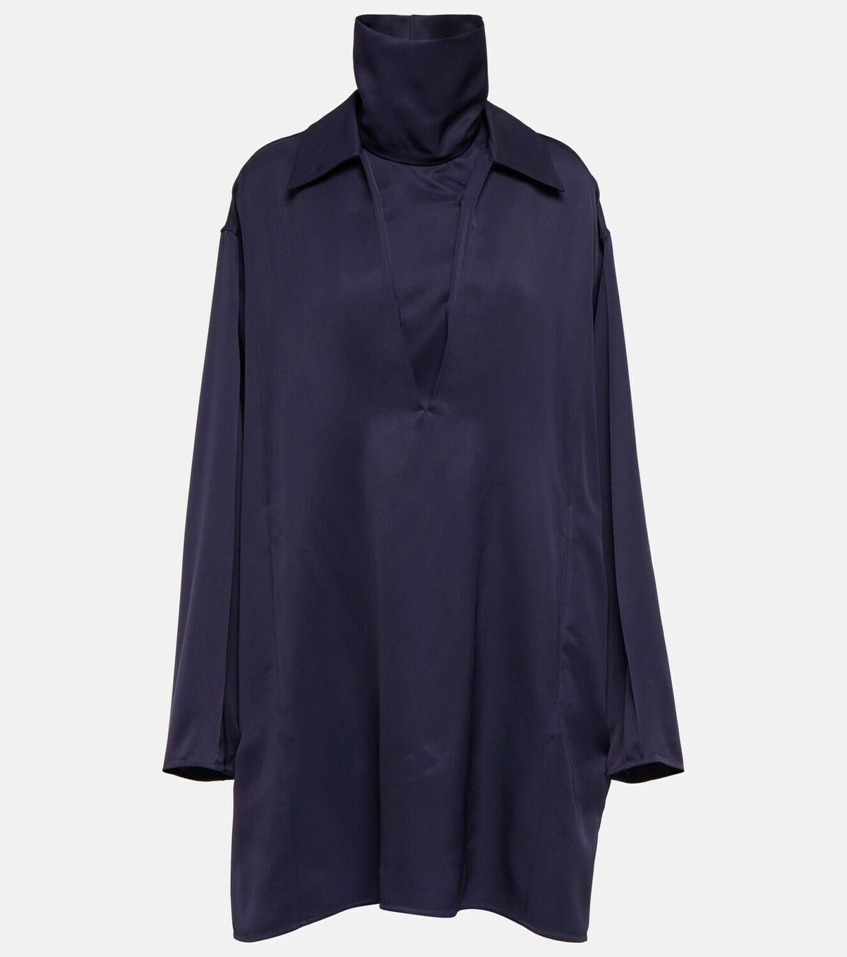 Jil Sander o1y0925 Mini Dress in Midnight Blue Size L / US 10 / IT 46 - 1 Thumbnail