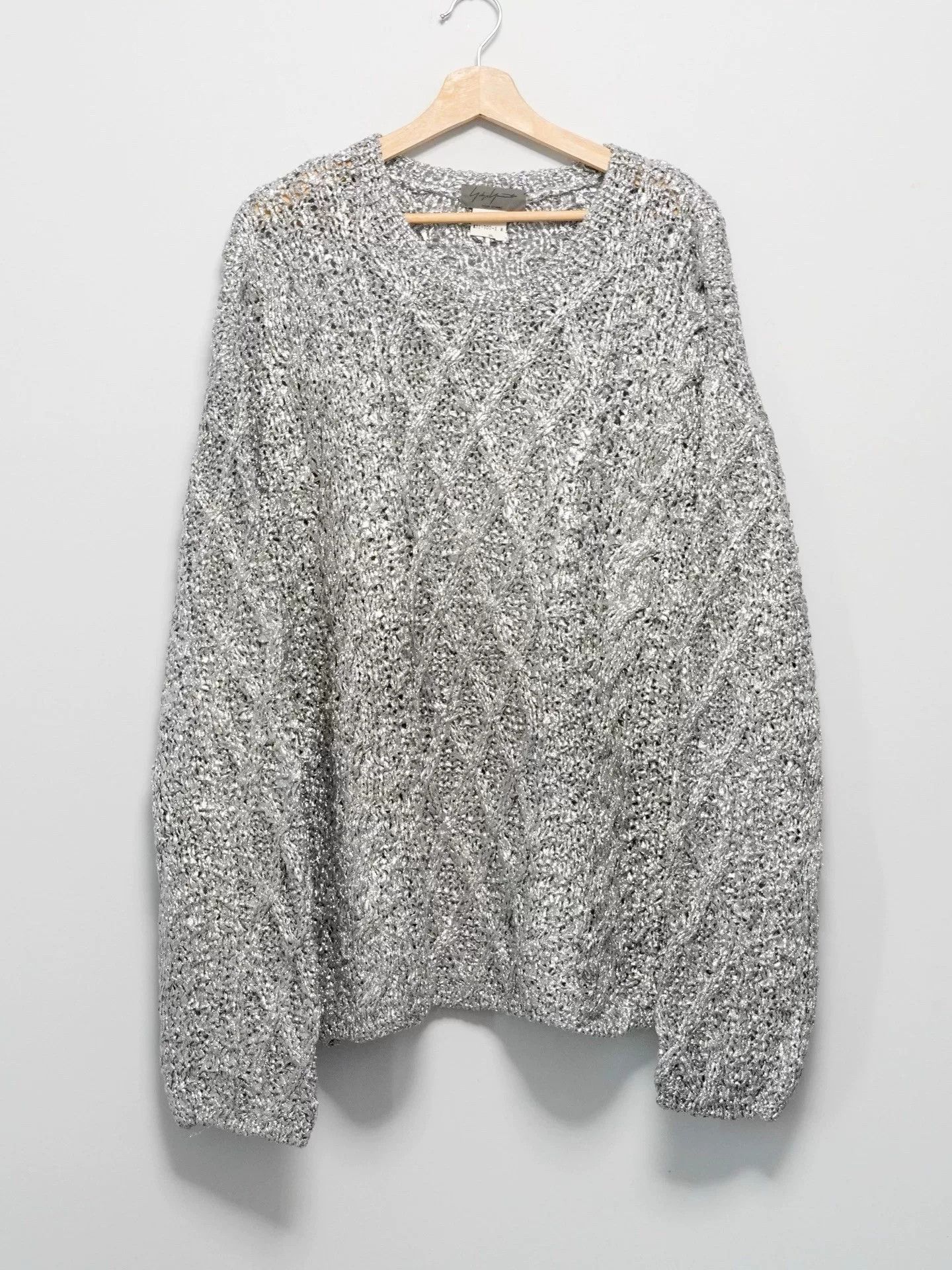 Yohji Yamamoto Yohji Yamamoto 80s Shimmer Diamond Knit Sweater Size US M / EU 48-50 / 2 - 1 Thumbnail