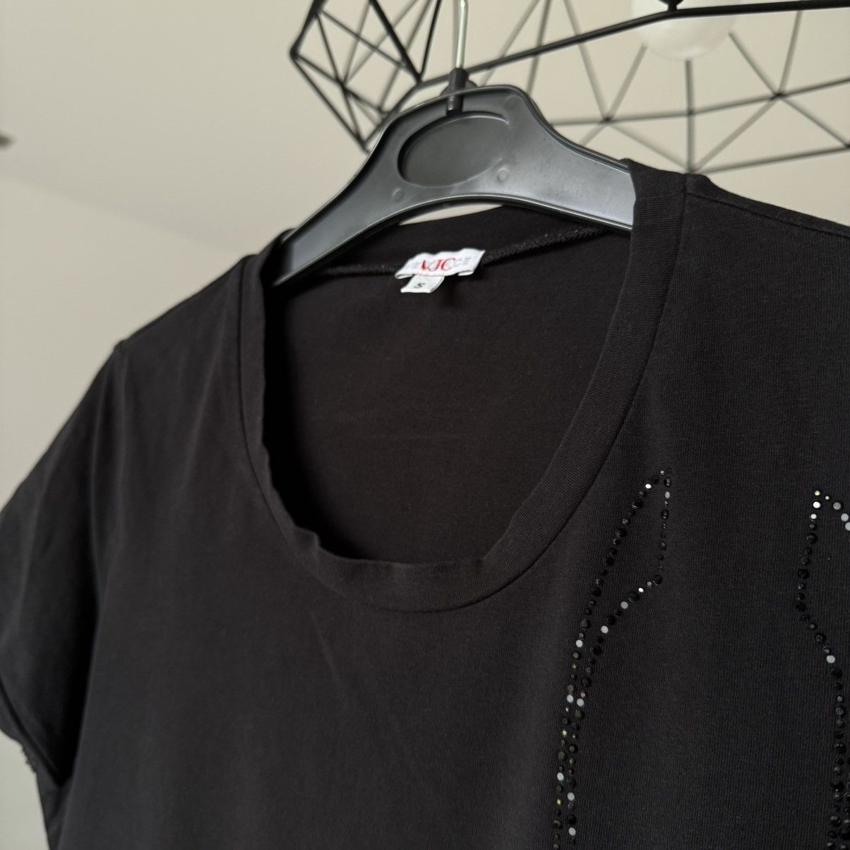 Versace × Vintage Vintage Versace JC Tshirt rhinestone logo y2k glamour grunge Size S / US 4 / IT 40 - 4 Thumbnail