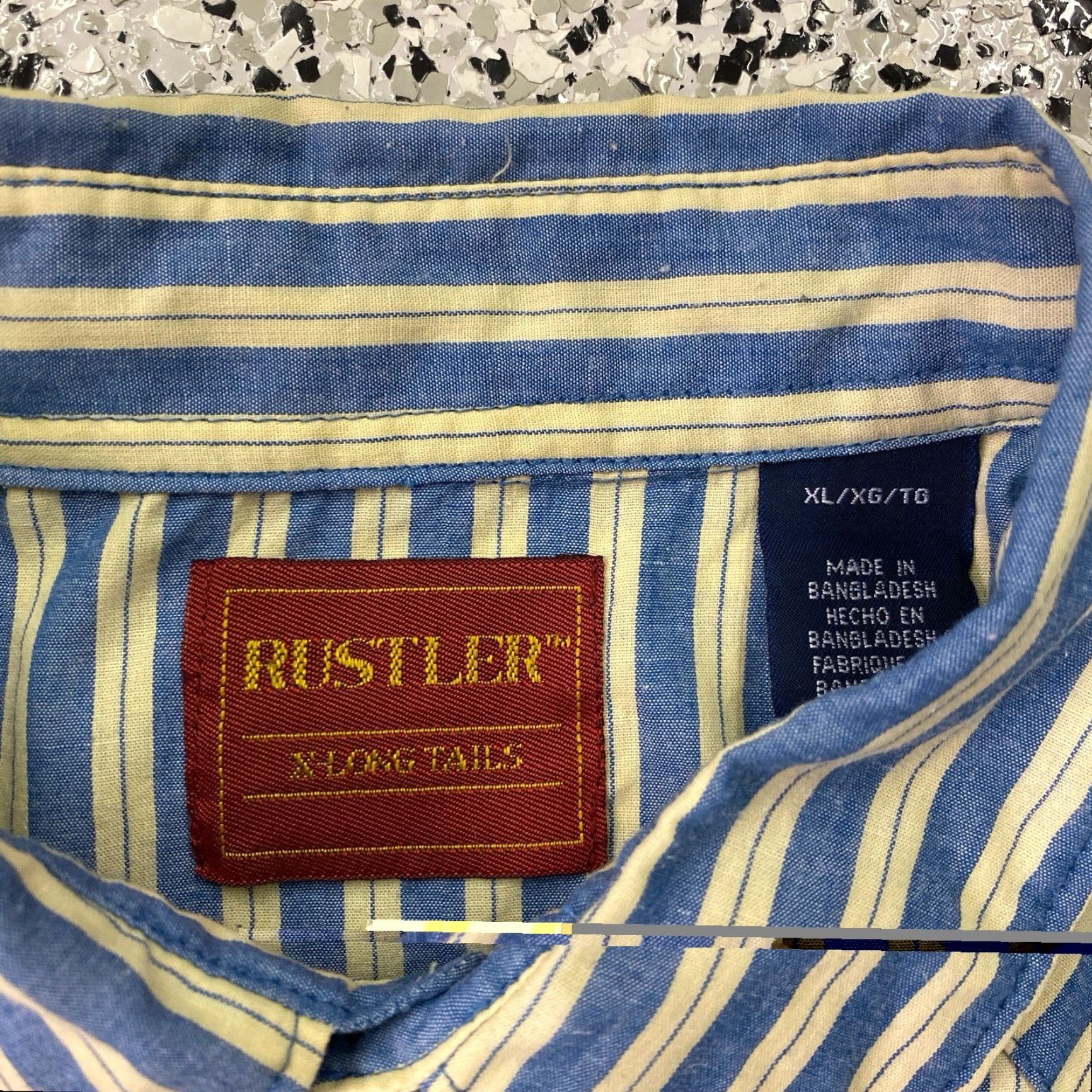 Vintage VINTAGE Rustler Shirt Mens XL Stripe Western Cowboy Long Tail Pearl Snap Shirt Size US XL / EU 56 / 4 - 2 Thumbnail