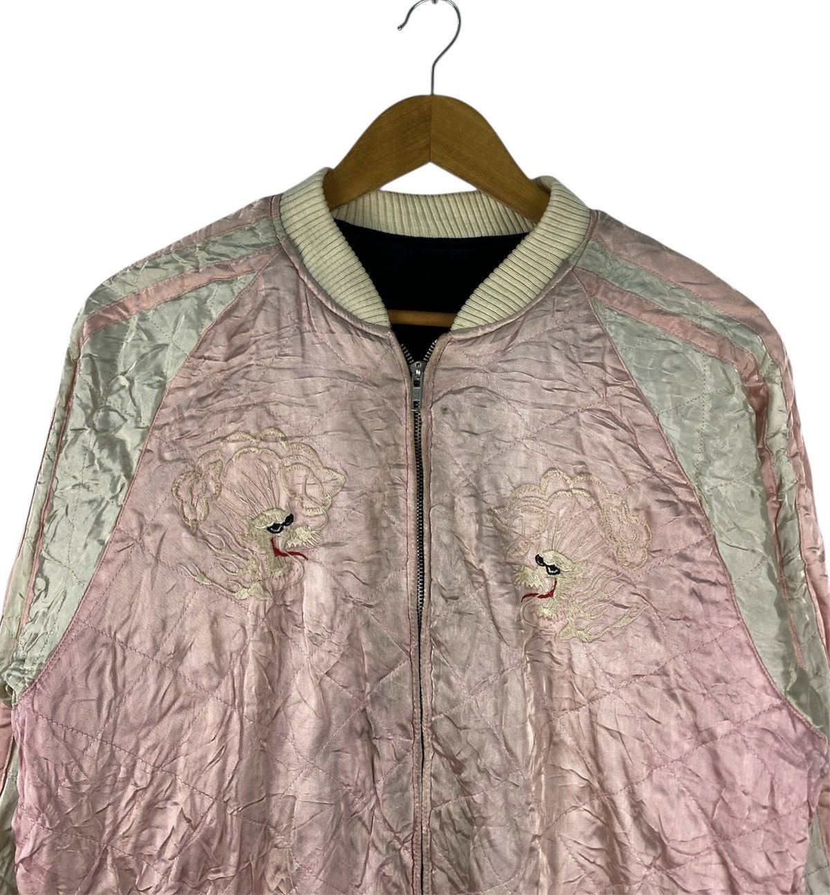 Japanese Brand Grail🔥Vintage Sukajan Rayon Reversible Bomber Jacket Size US L / EU 52-54 / 3 - 10 Thumbnail